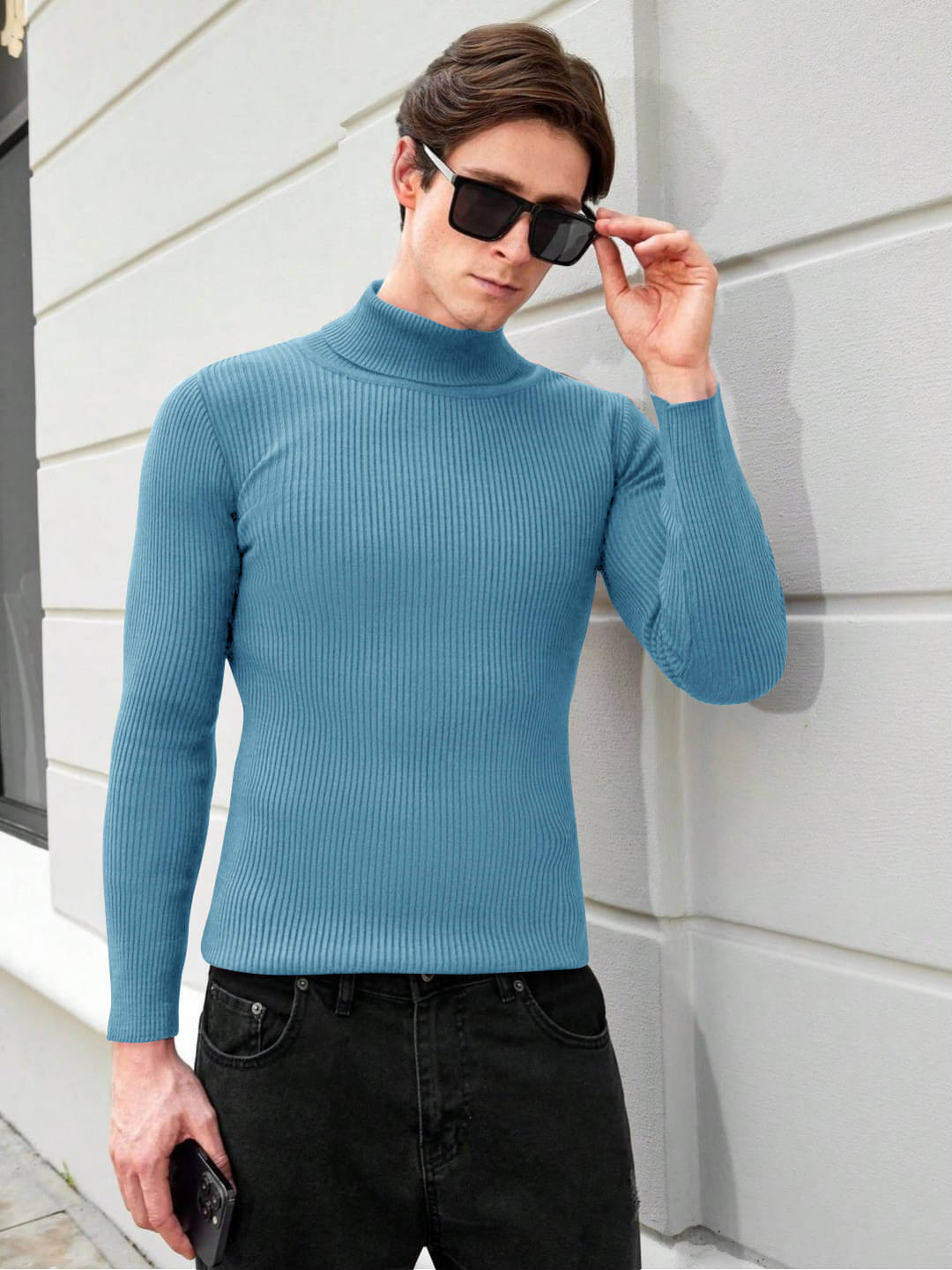     			GARBLY Men Cotton Regular Fit Solid T-Shirt ( Blue )