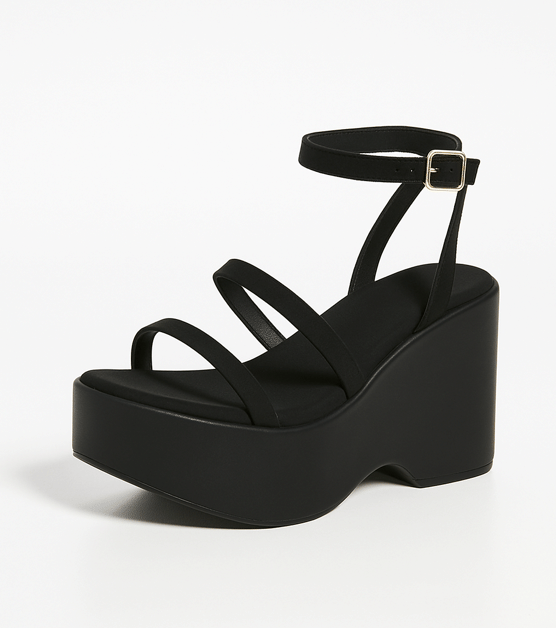 GLOGLAMP Black Women's Sandal Heels GLOGLAMP Black Women's Sandal Heels