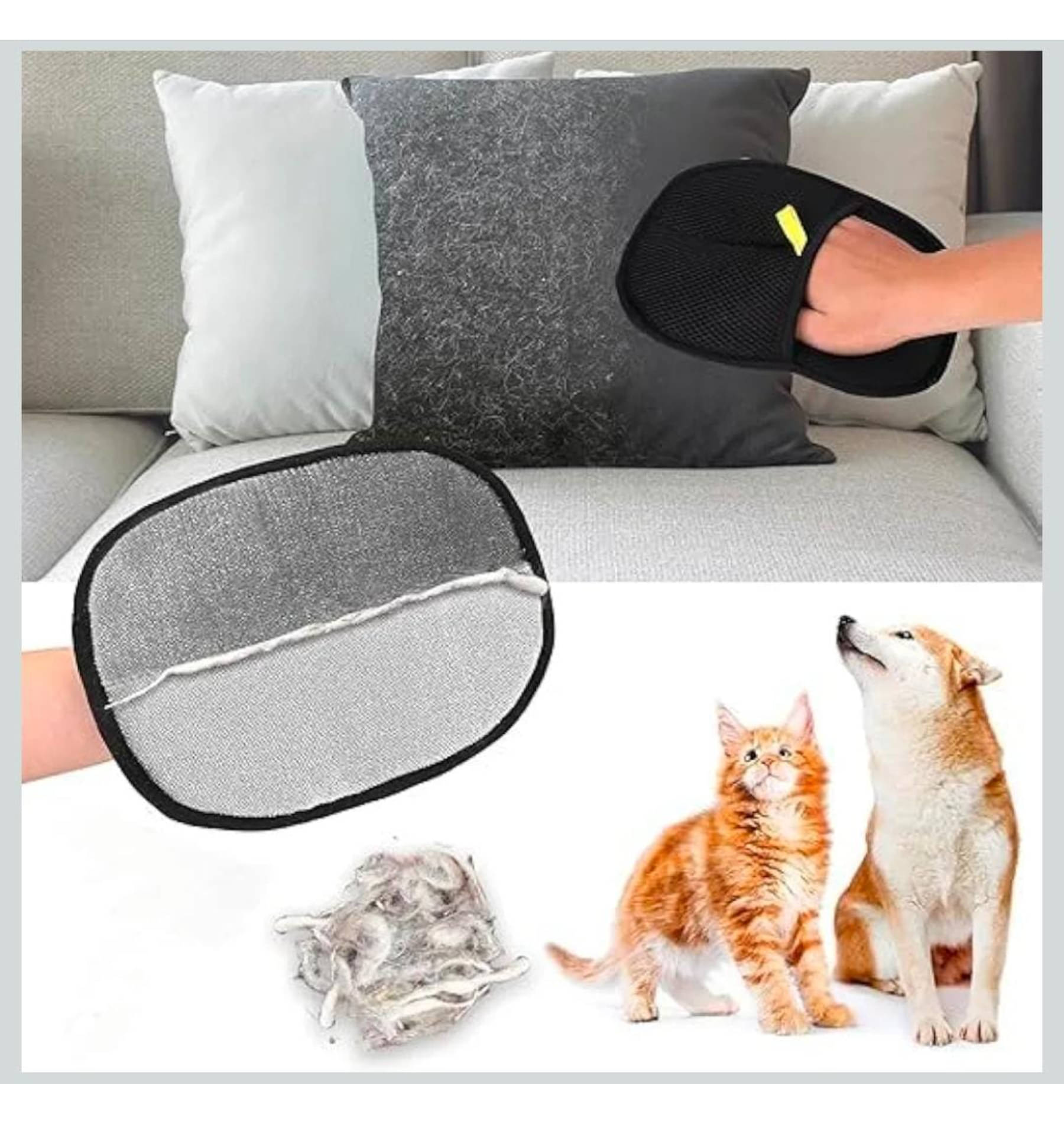 GMPex Sofa Home Pet Hair Remover Gloves for Cat & Dog Reusable GMPex Sofa Home Pet Hair Remover Gloves for Cat & Dog Reusable