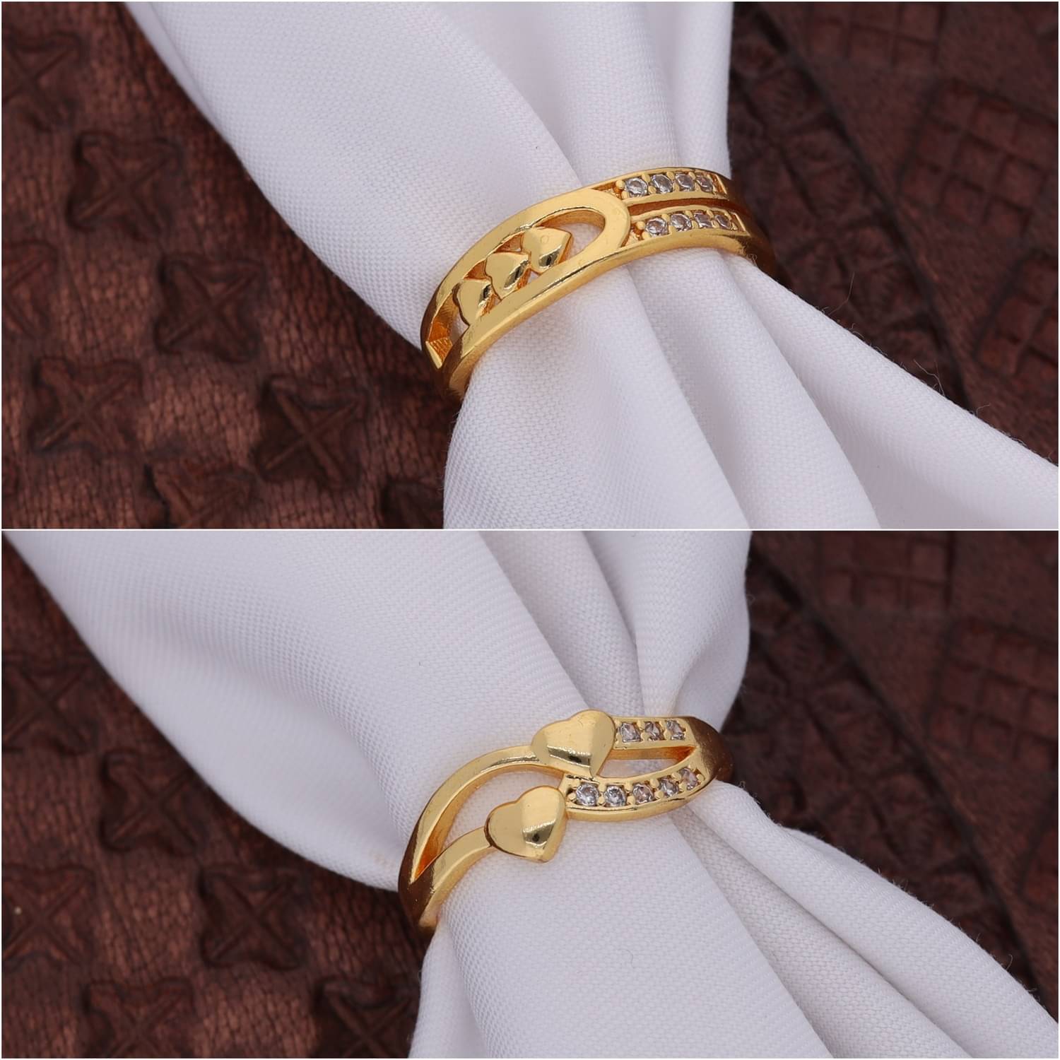     			Gigev Gold Rings Combo ( Pack of 2 )