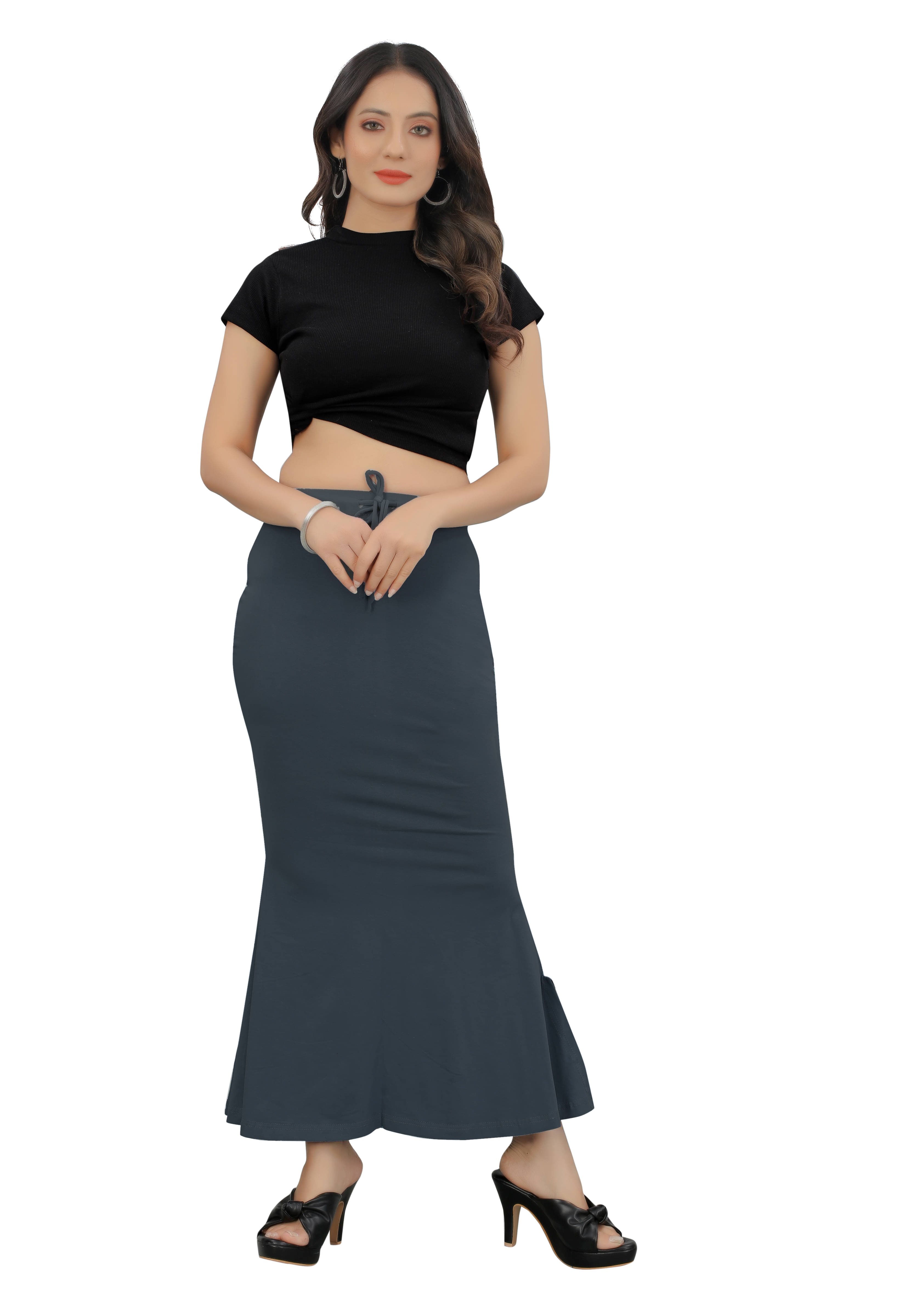 Kashvi Lycra Petticoat ( Dark Grey , Pack of 1 ) Kashvi Lycra Petticoat ( Dark Grey , Pack of 1 )