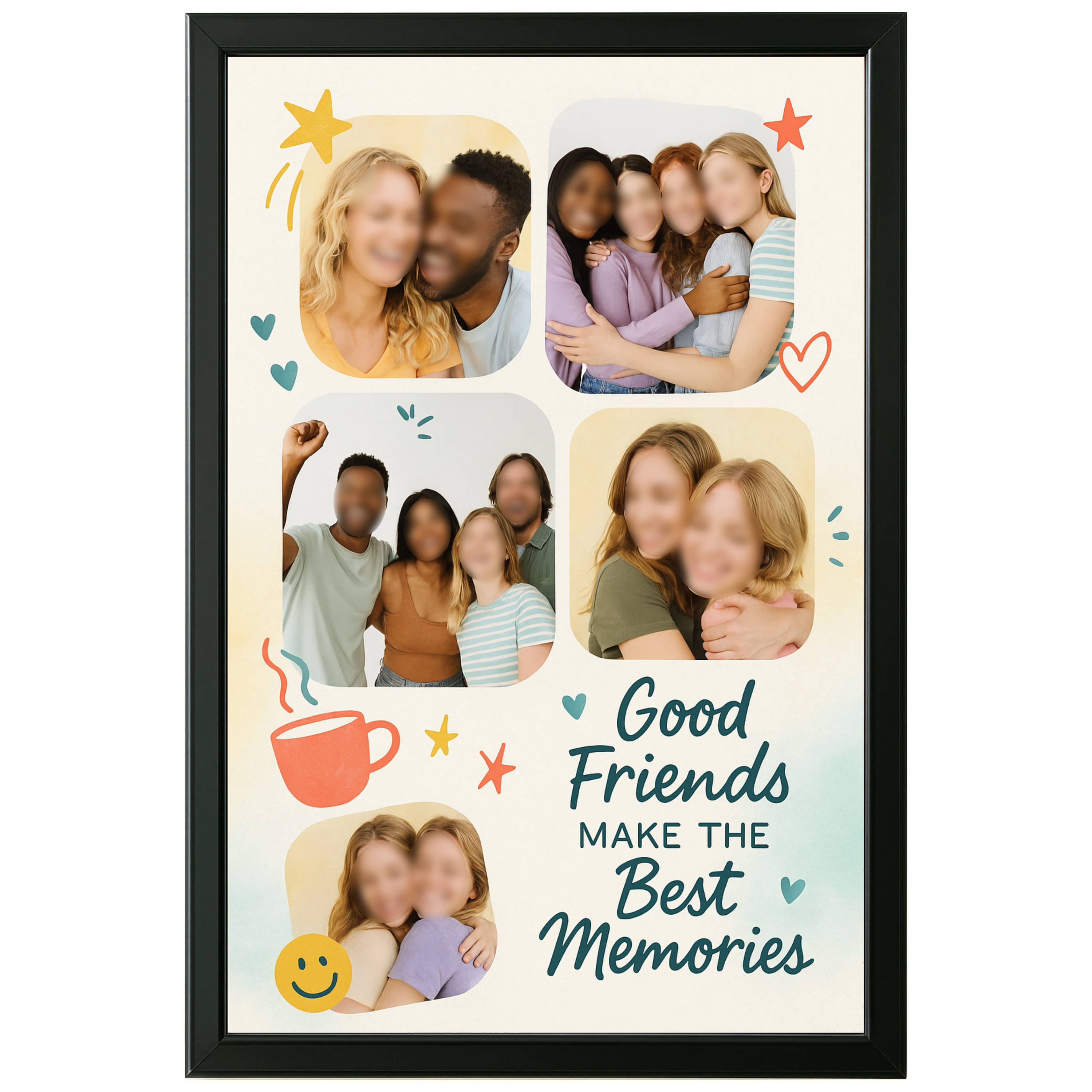 Metaverse Home Decor MDF Table Top & Wall hanging Multicolour Collage Photo Frame No. of Pieces- 1 Metaverse Home Decor MDF Table Top & Wall hanging Multicolour Collage Photo Frame No. of Pieces- 1