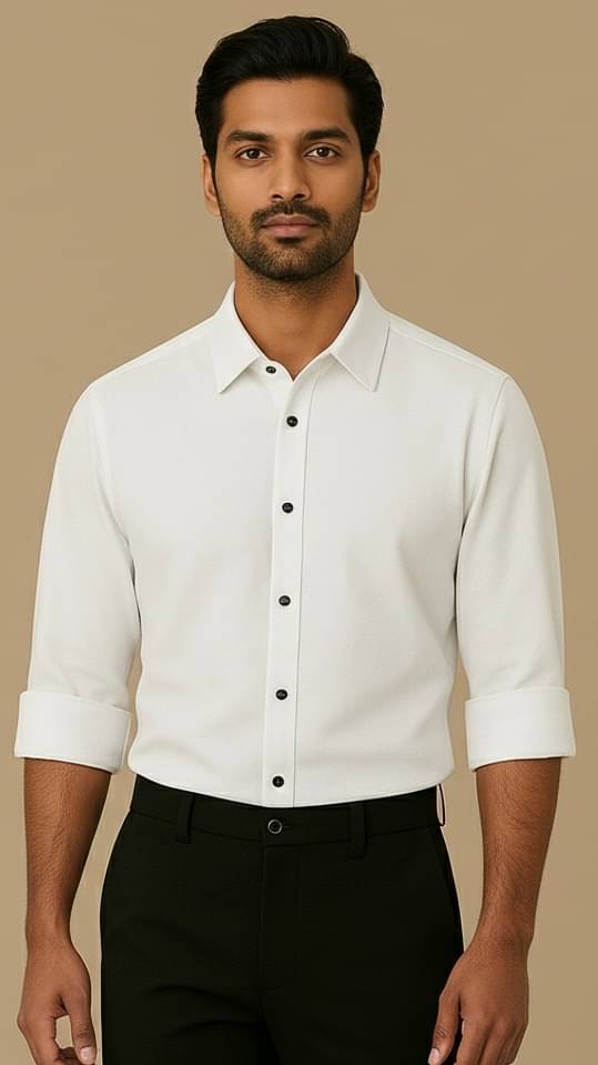 Moxie Cotton Blend Regular Fit Striped Full Sleeves Men's Casual Shirt - White ( Pack of 1 ) Moxie Cotton Blend Regular Fit Striped Full Sleeves Men's Casual Shirt - White ( Pack of 1 )