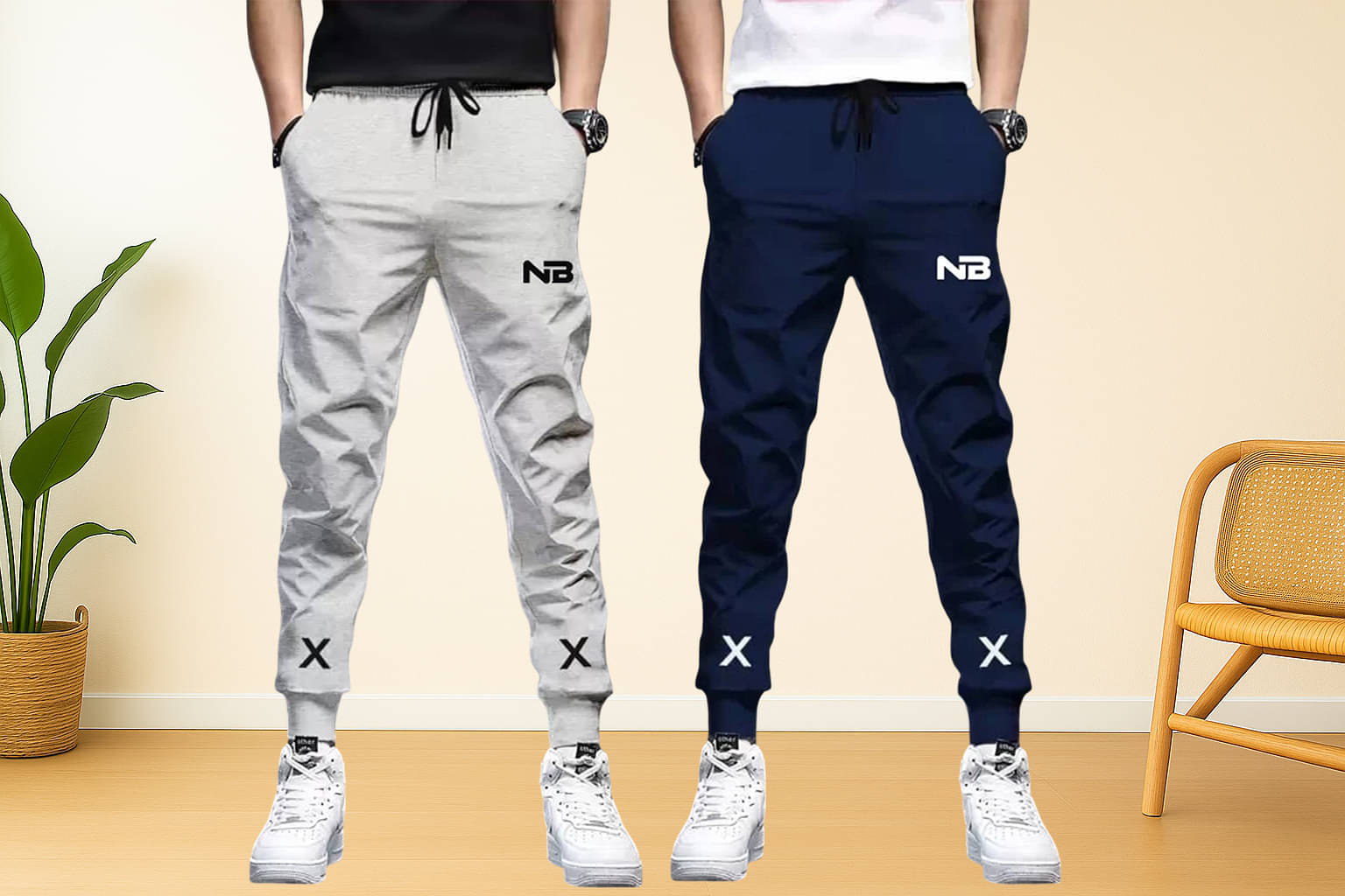     			NB NICKY BOY Multicolor 10 Cotton Blend Men's Trackpants ( Pack of 2 )