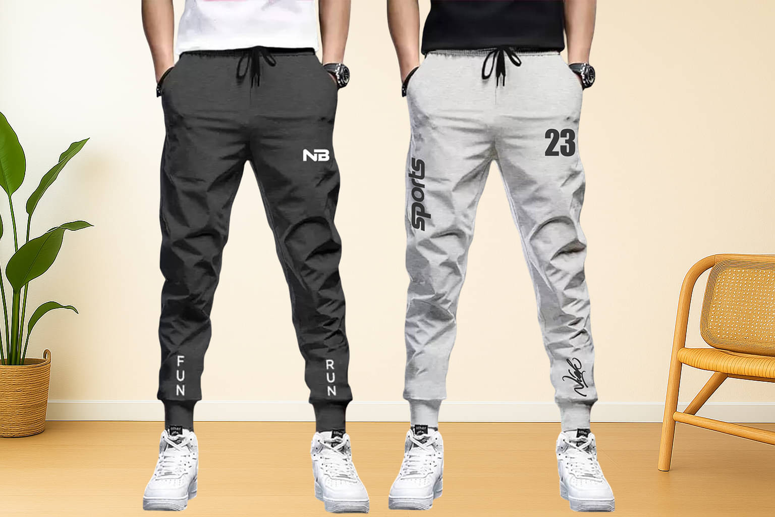 NB NICKY BOY Multicolor 5 Cotton Blend Men's Trackpants ( Pack of 2 ) NB NICKY BOY Multicolor 5 Cotton Blend Men's Trackpants ( Pack of 2 )