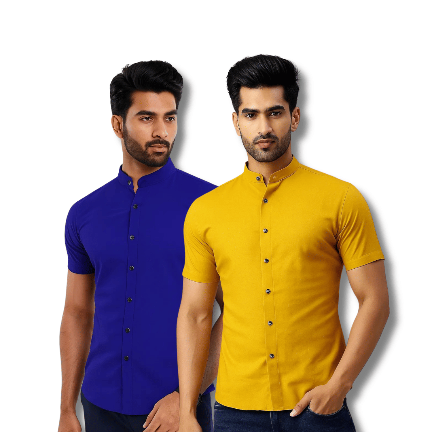 RAREMARK Cotton Blend Regular Fit Solids Half Sleeves Men's Casual Shirt - Blue ( Pack of 2 ) RAREMARK Cotton Blend Regular Fit Solids Half Sleeves Men's Casual Shirt - Blue ( Pack of 2 )