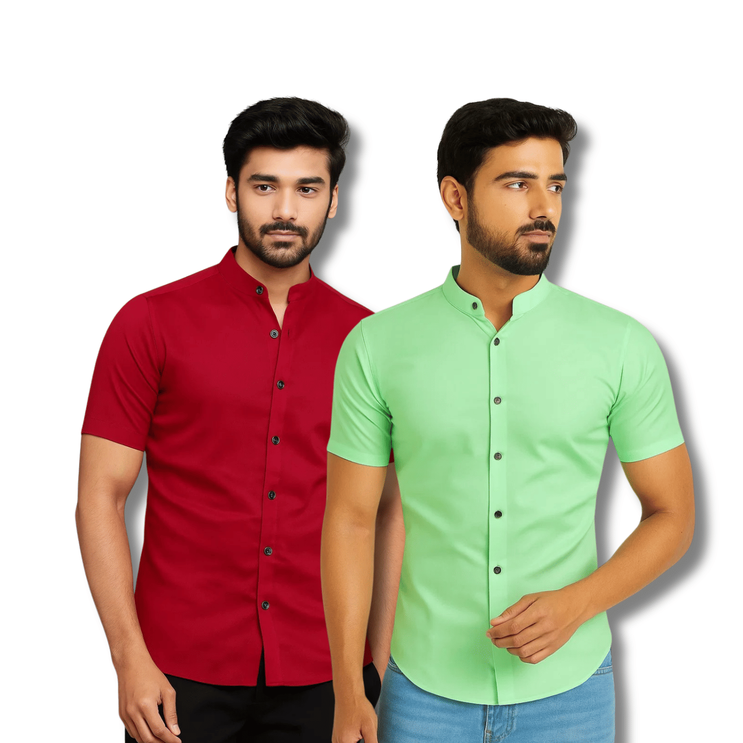     			RAREMARK Cotton Blend Regular Fit Solids Half Sleeves Men's Casual Shirt - Maroon ( Pack of 2 )