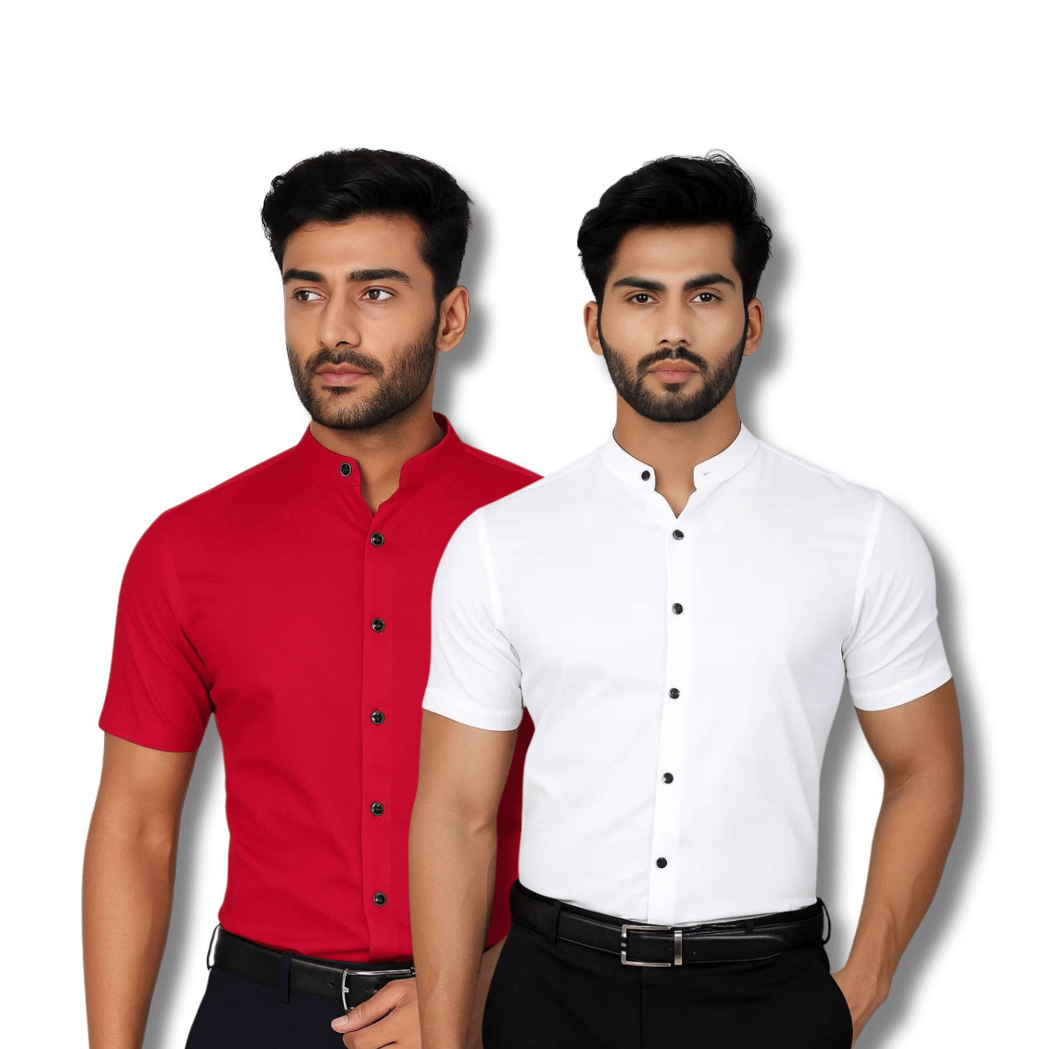     			RAREMARK Cotton Blend Regular Fit Solids Half Sleeves Men's Casual Shirt - Red ( Pack of 2 )
