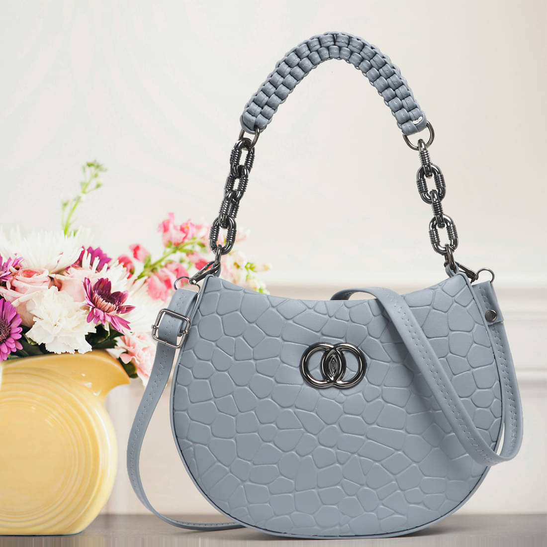     			Reprox Sling Bag PU Set of 1 ( Grey )