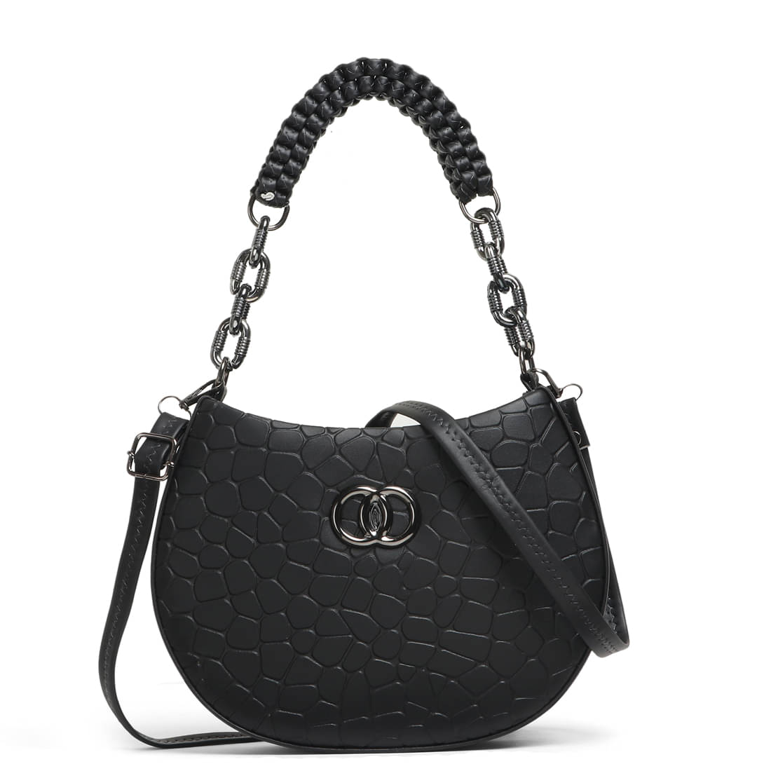     			Reprox Sling Bag PU Set of 1 ( Black )