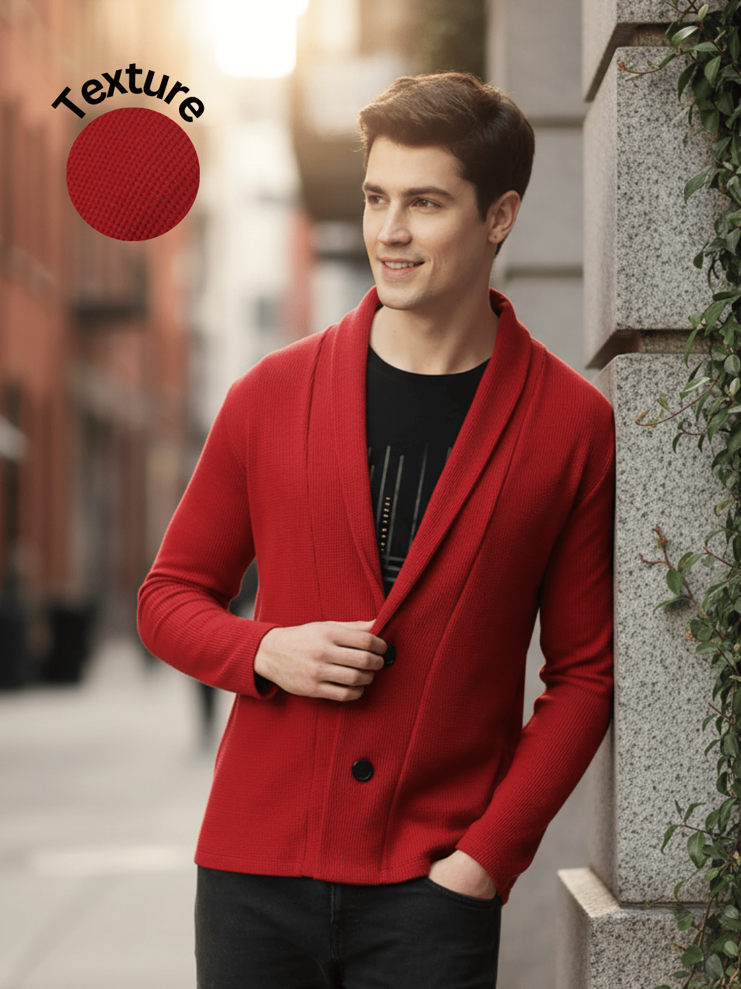 Rigo Cotton Shawl Neck Men's Full Sleeves Cardigan Sweater - Maroon ( Pack of 1 )