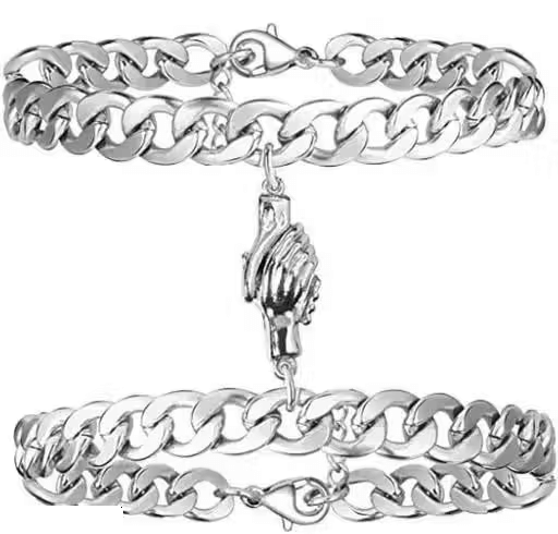     			Set to Shine Shop Silver Bracelet ( Pack of 2 )