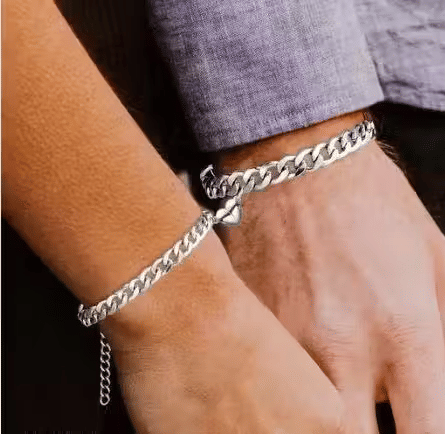     			Set to Shine Shop Silver Bracelet ( Pack of 2 )