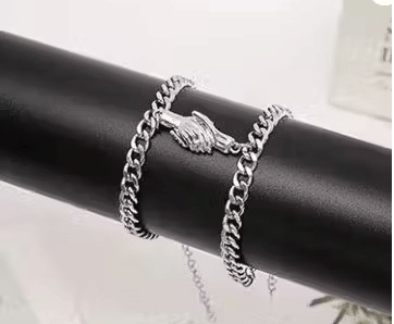     			Set to Shine Shop Silver Bracelet ( Pack of 2 )