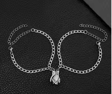     			Set to Shine Shop Silver Bracelet ( Pack of 2 )