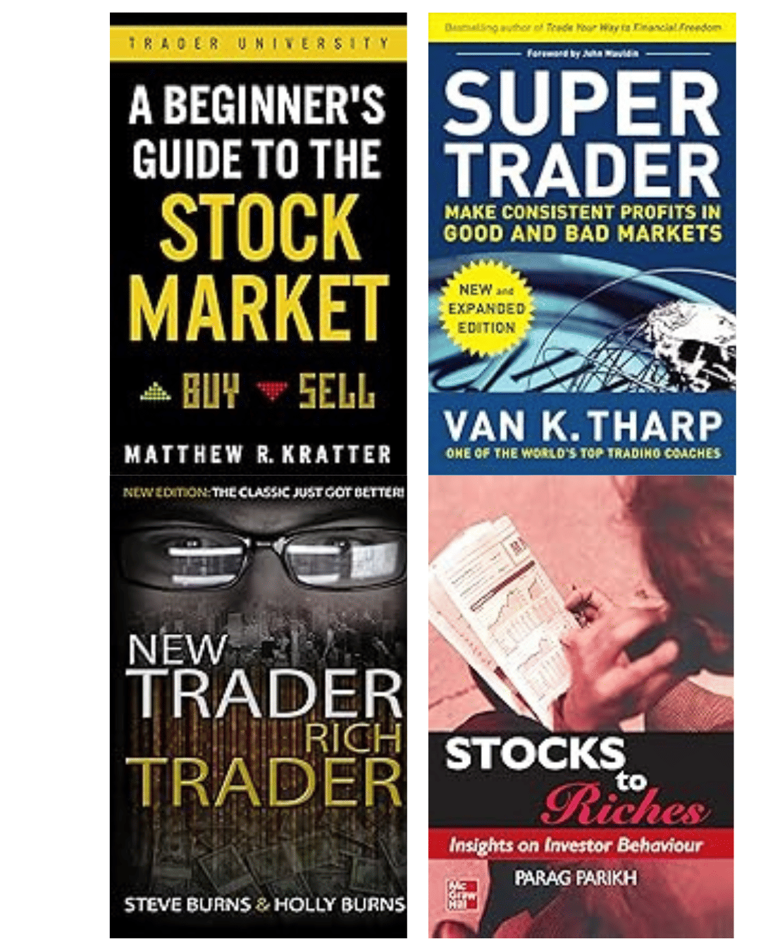     			Stocks To Riches + A Beginner's Guide to the Stock Market + Super Traders + New Trader Rich Trader