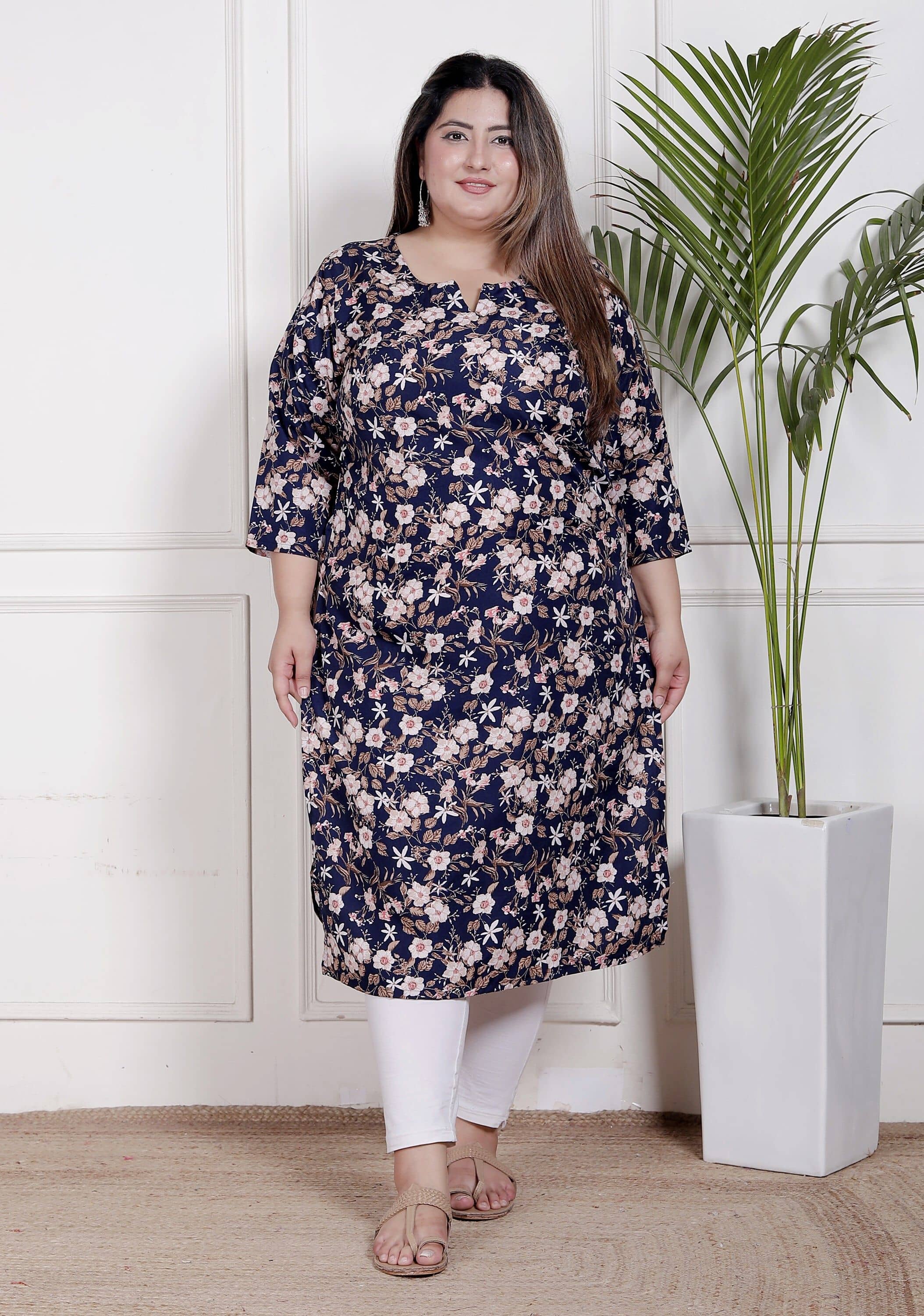 Swasti Women Crepe Printed Straight Kurti ( Blue ) - Kurtis, Tunics | Buy online on ZillyBuy