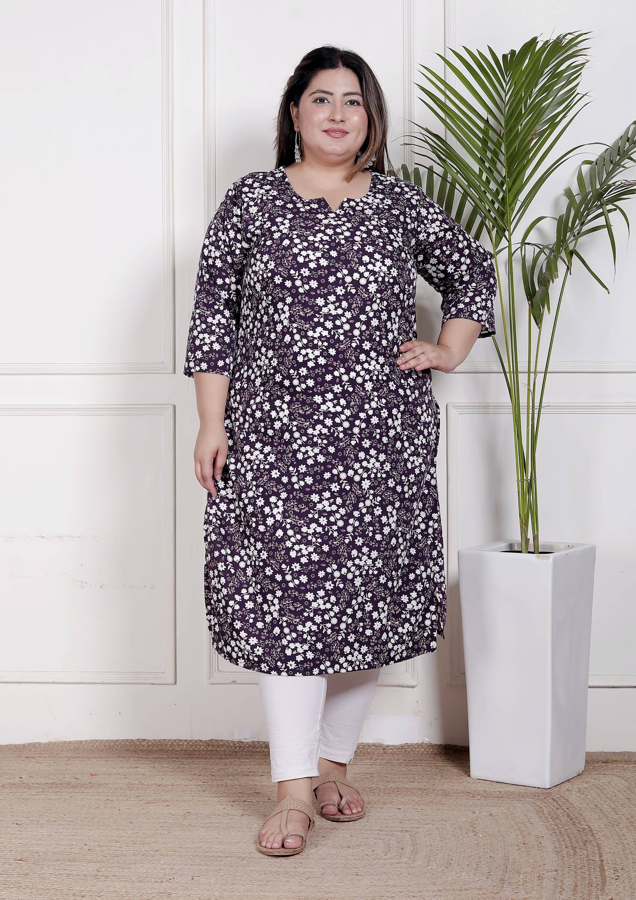 Swasti Women Crepe Printed Straight Kurti ( Purple ) - Kurtis, Tunics | Buy online on ZillyBuy