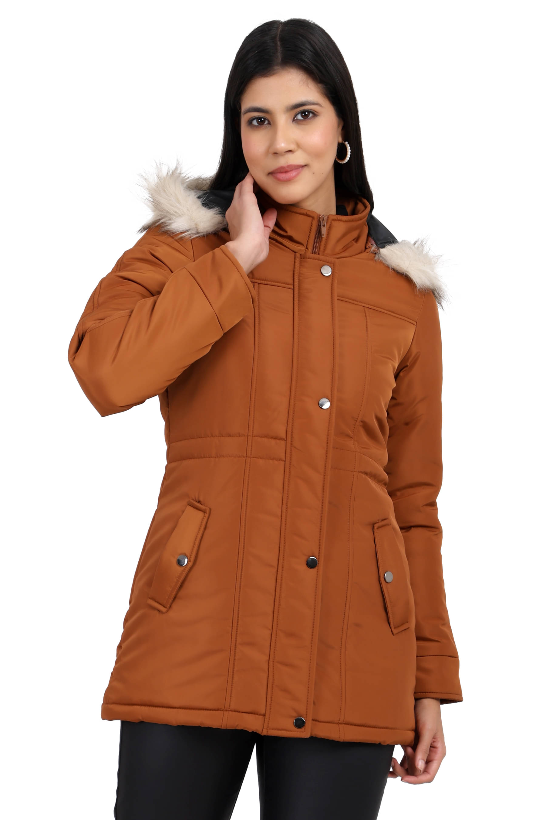     			Trufit Women High Neck Parka ( Rust )
