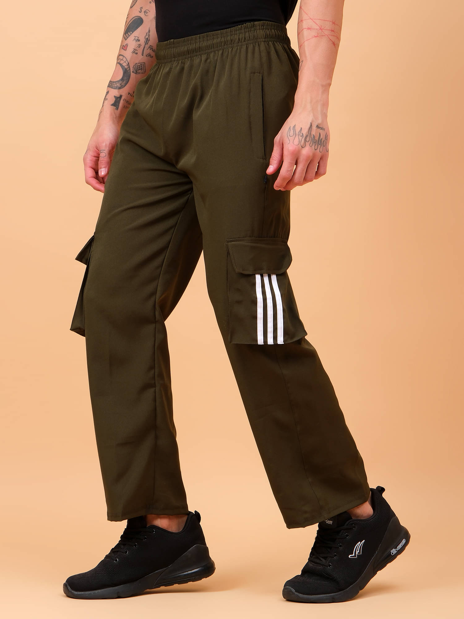     			TrybeX Dark Green Polyester Men's Trackpants ( Pack of 1 )