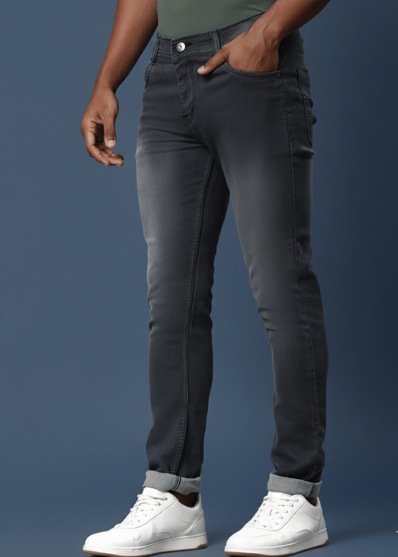     			Young Mojo Slim Fit Faded Men's Jeans - Dark Grey ( Pack of 1 )