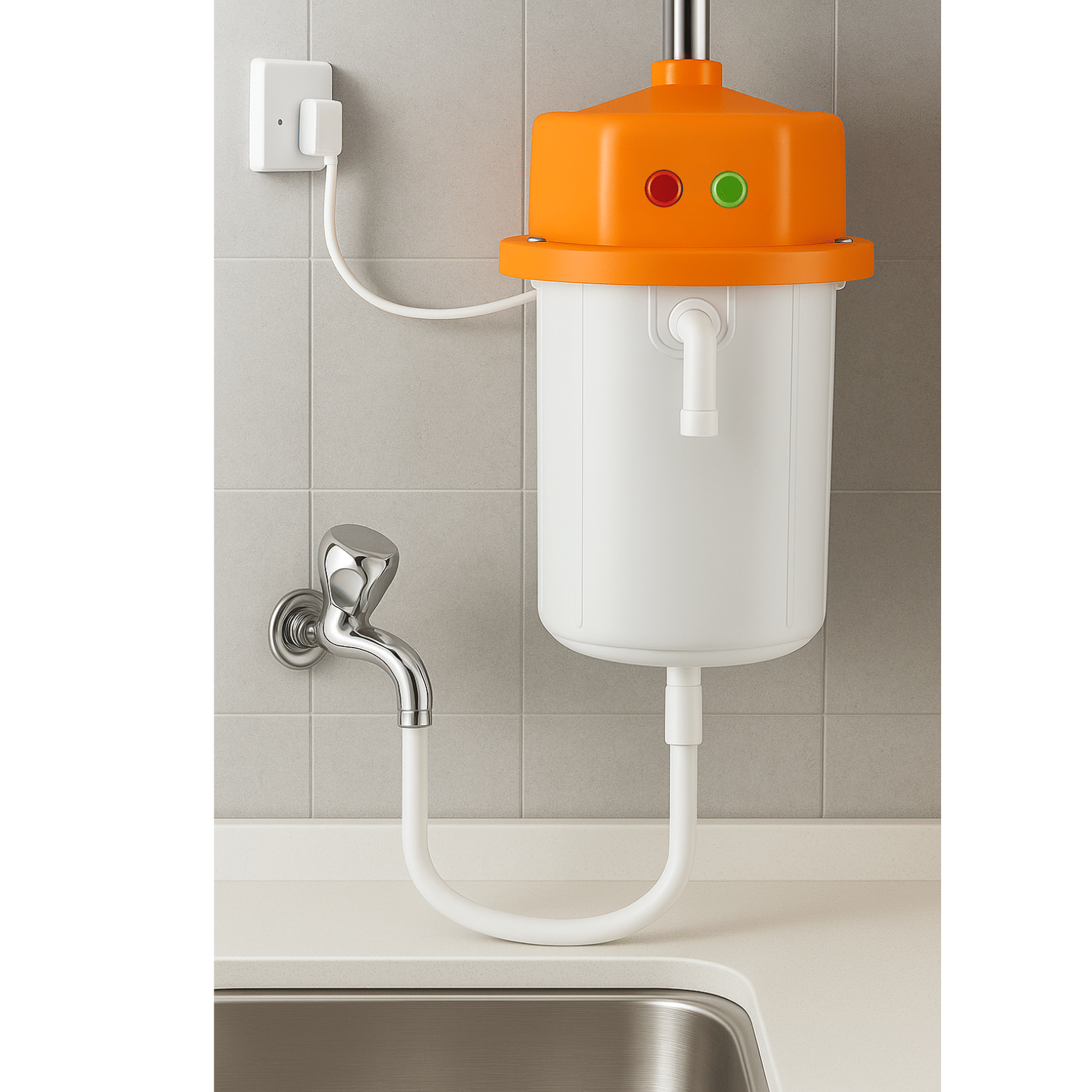     			ZESTRUM Instant Tap Heater White Element Heater