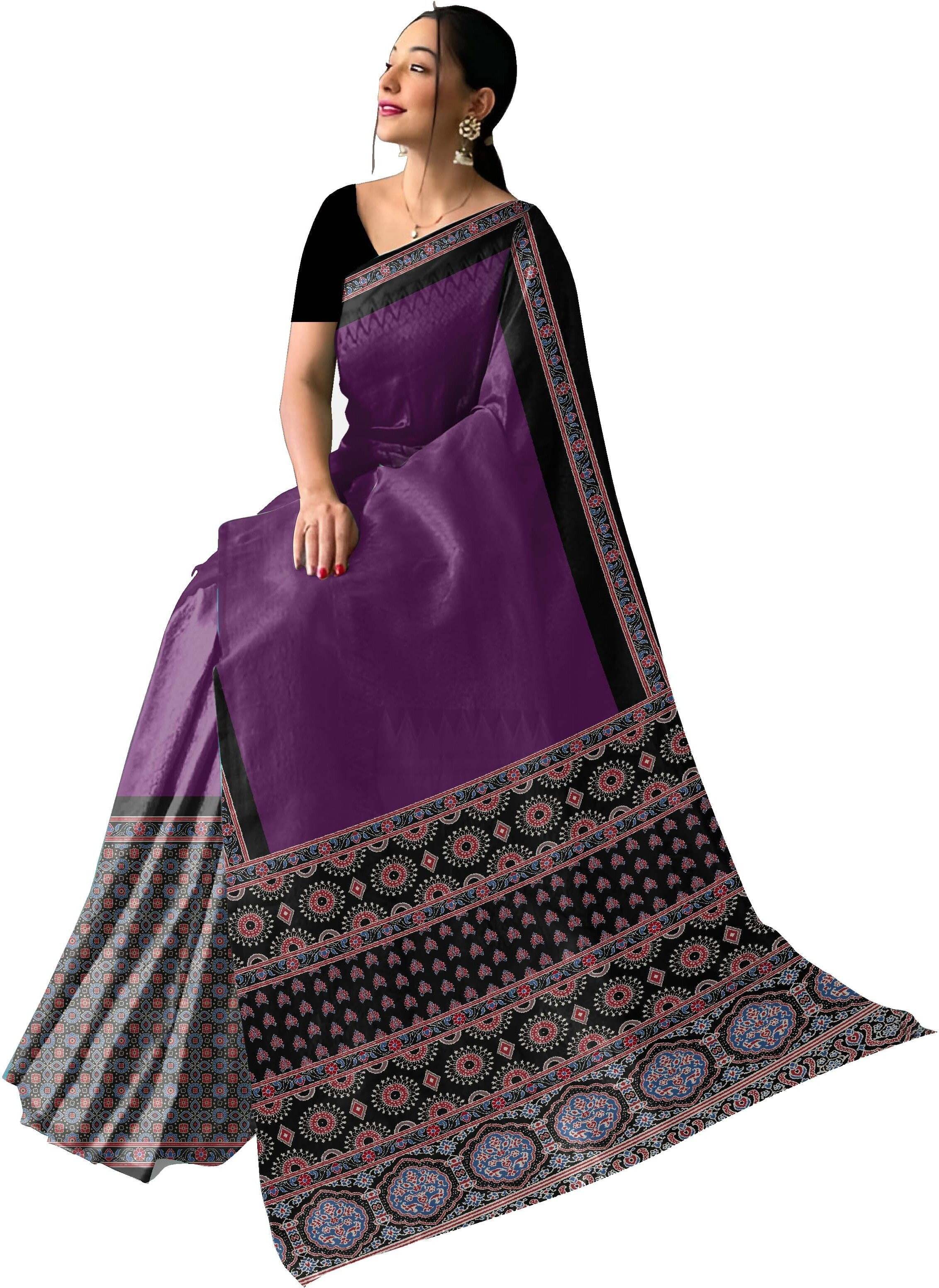     			kiyan enterprise Crepe Printed Patola Saree With Unstitched Blouse Piece ( Multicolor )