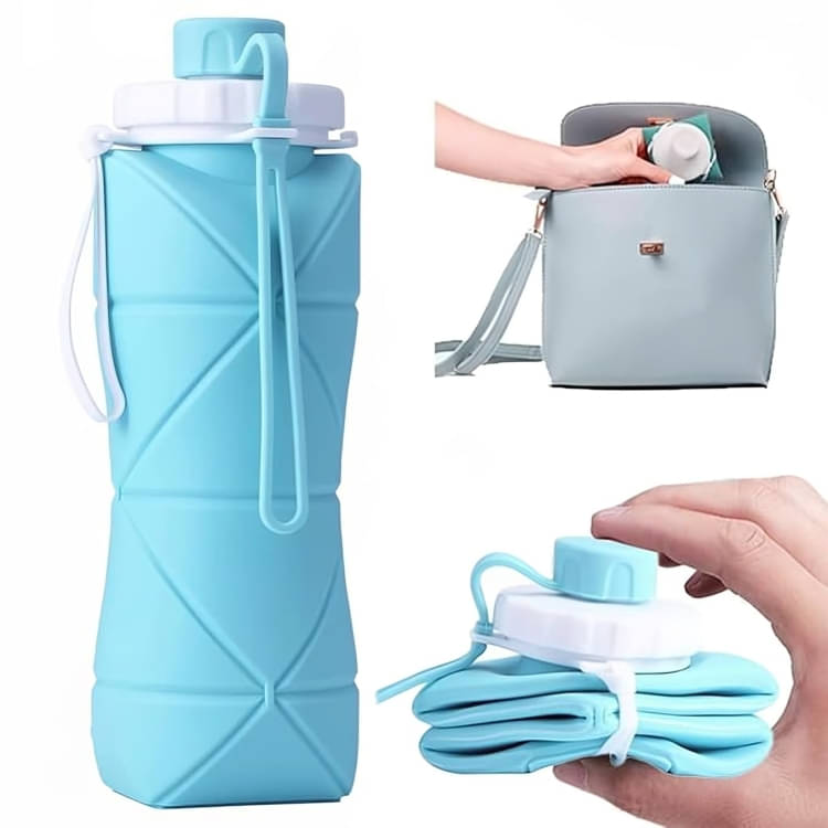 purple dust 600ml Portable Collapsible Sipper Multicolour Silicone Water Bottle 600 mL ( Set of 1 ) purple dust 600ml Portable Collapsible Sipper Multicolour Silicone Water Bottle 600 mL ( Set of 1 )