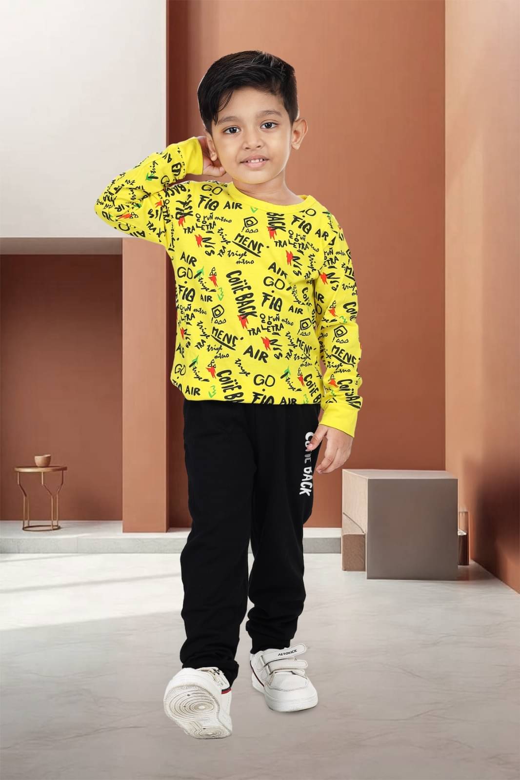     			s muktar garments Pack of 1 Baby Boys Cotton Blend T-Shirt & Trackpants Set ( Multi )