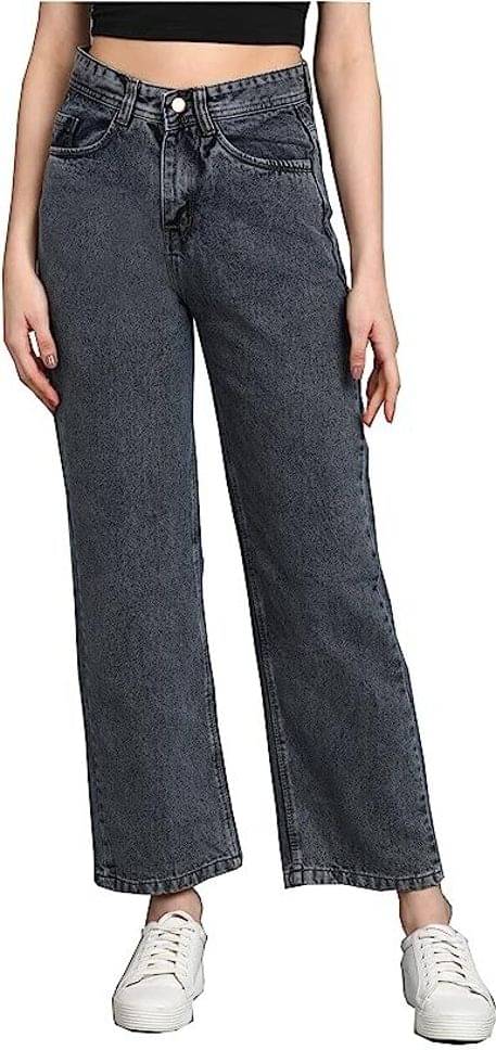     			A1TUFF Women's Boyfriend Fit High-Rise Jeans ( Grey )
