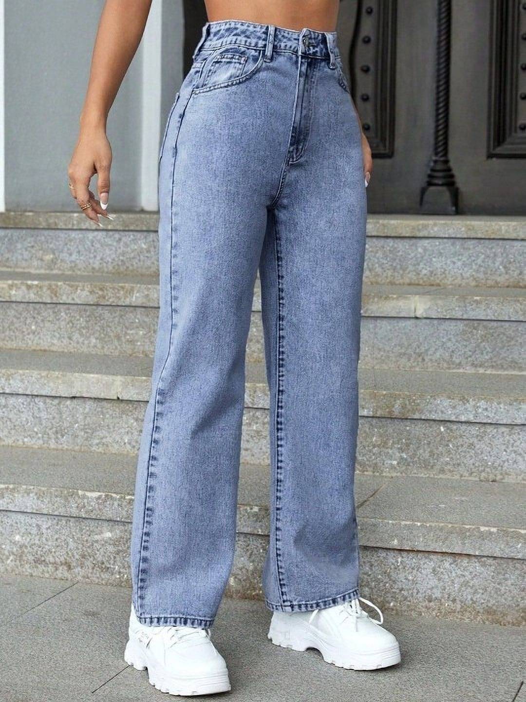     			A1TUFF Women's Regular Fit High-Rise Jeans ( Light Blue )