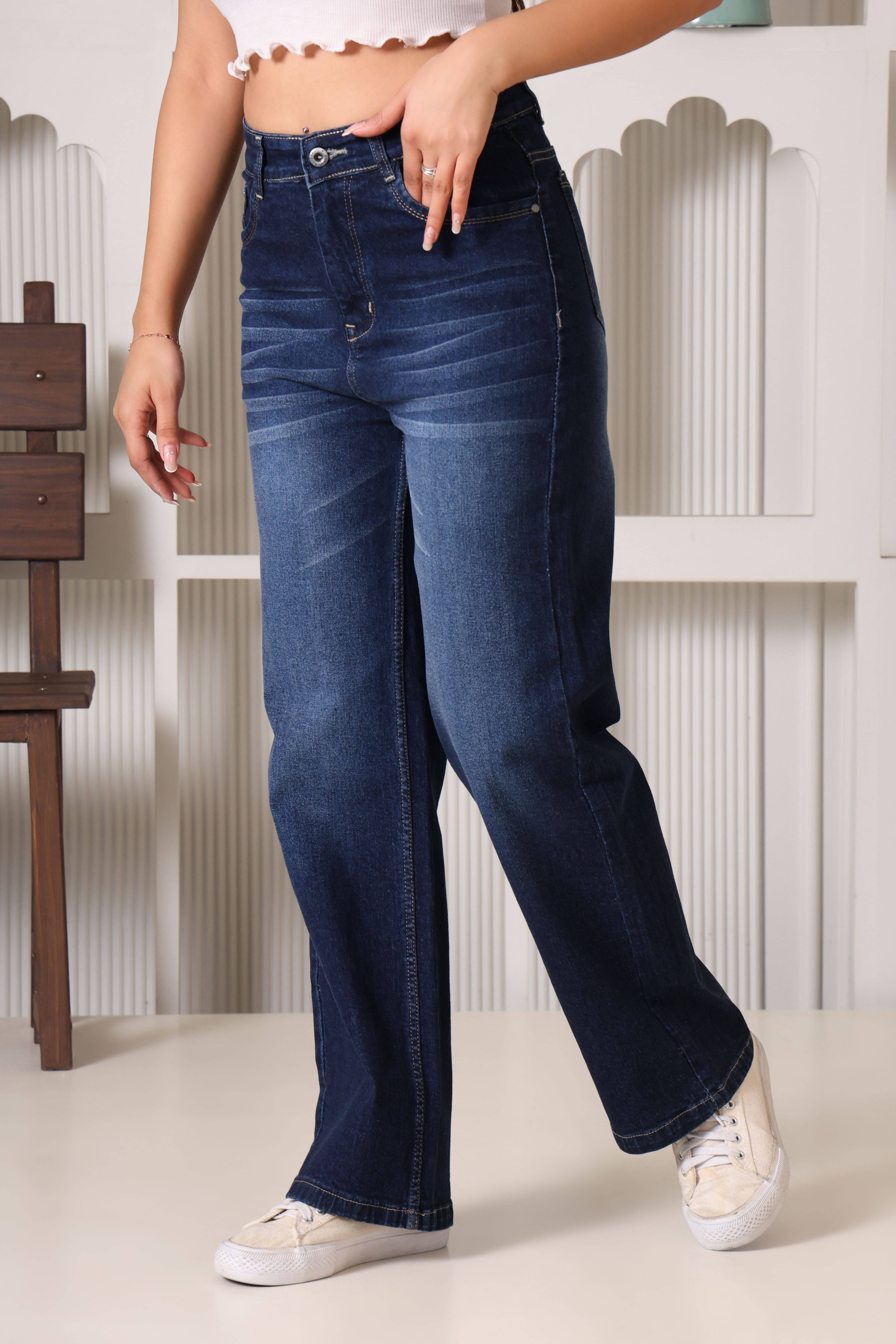     			A1TUFF Women's Regular Fit High-Rise Jeans ( Dark Blue )
