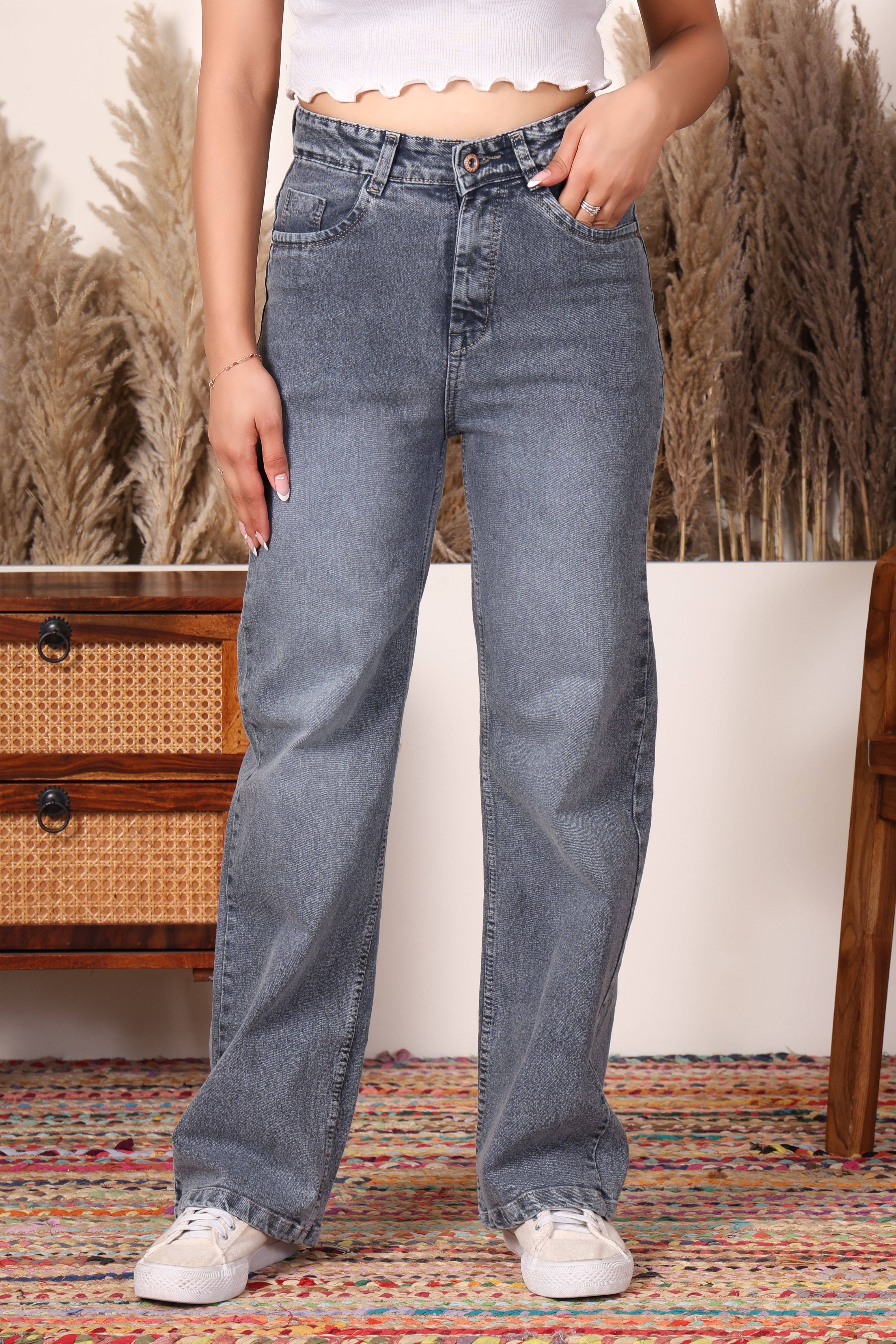     			A1TUFF Women's Regular Fit High-Rise Jeans ( Grey )