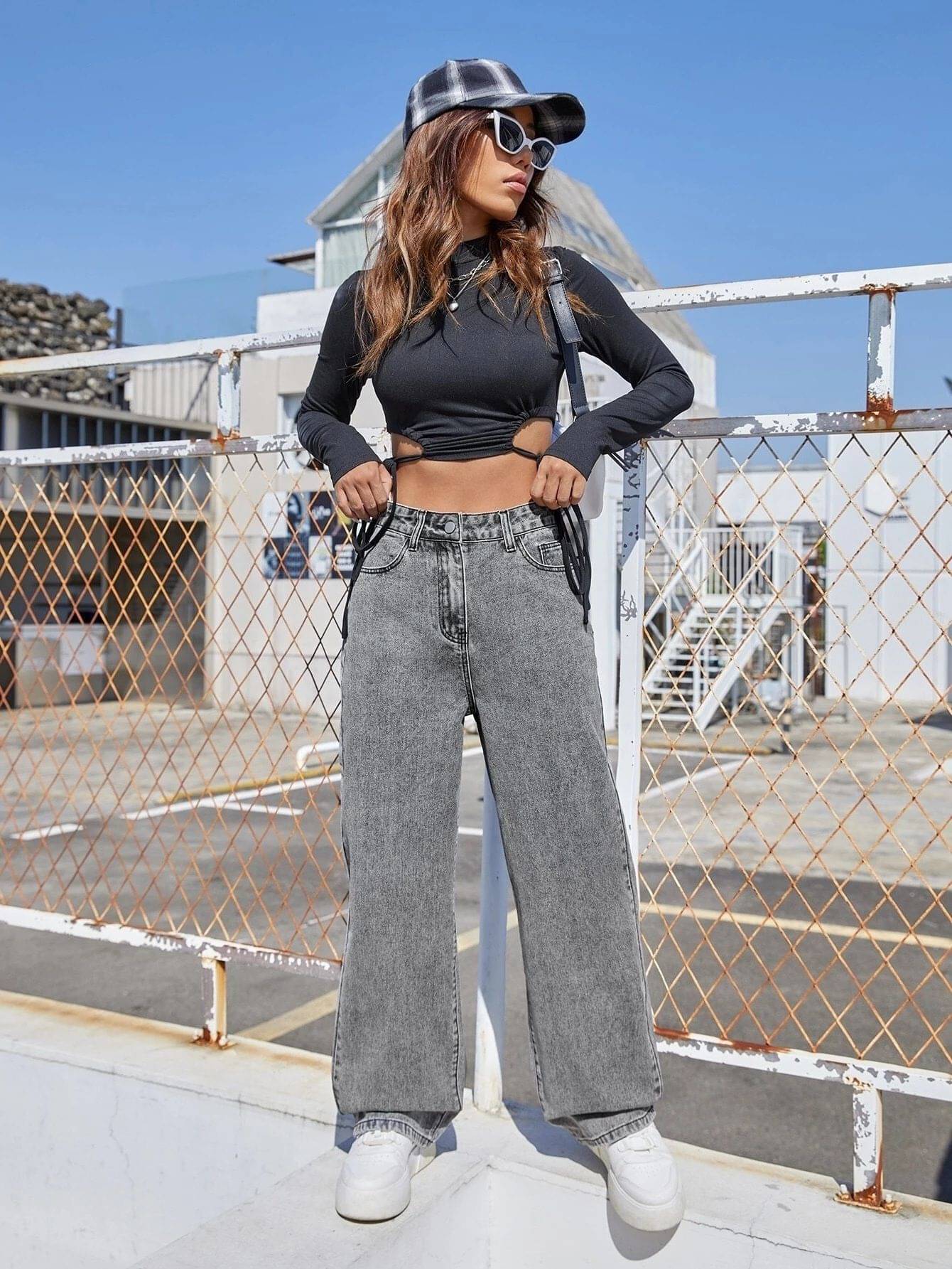     			A1TUFF Women's Regular Fit High-Rise Jeans ( Grey )