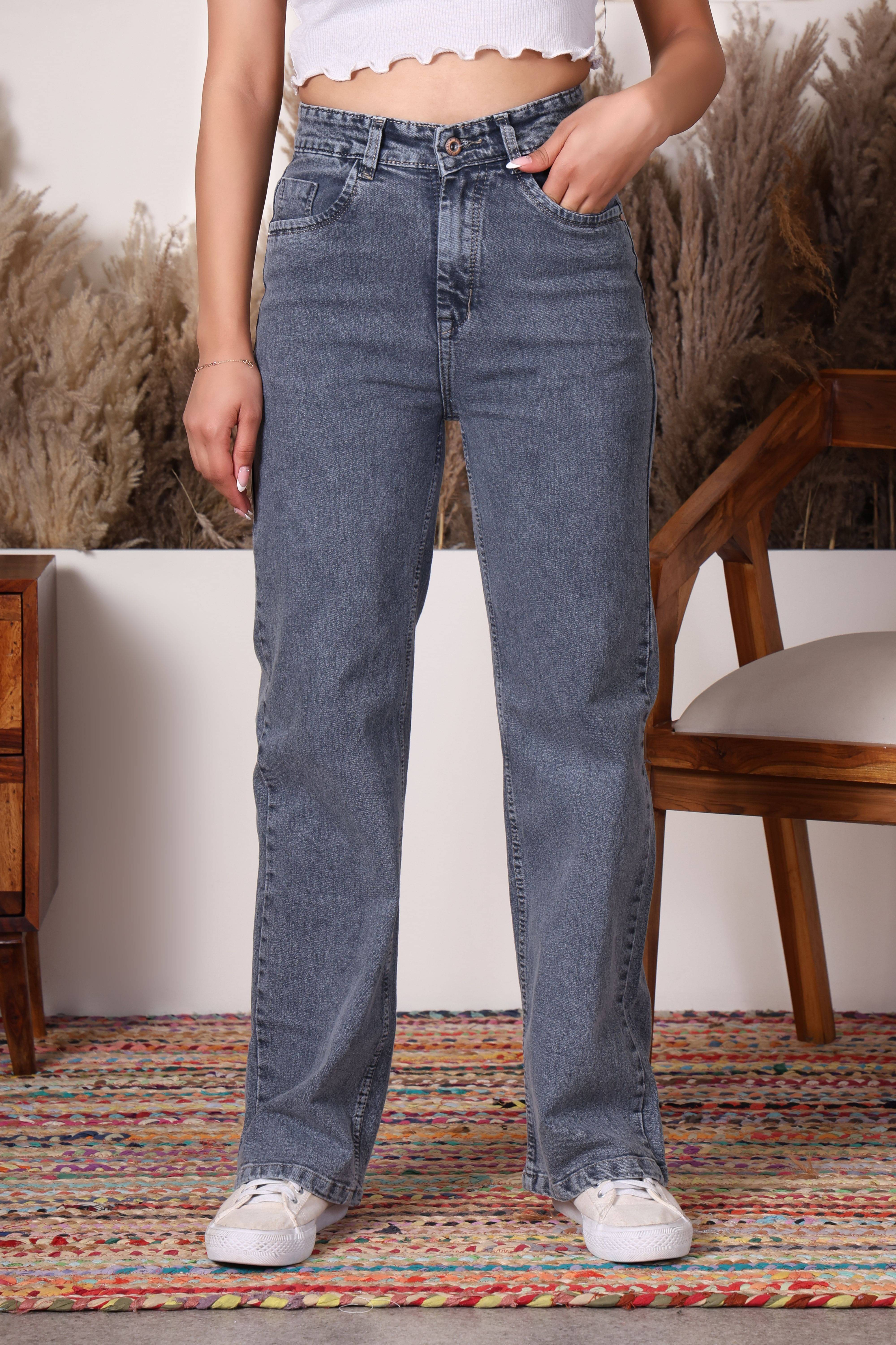     			A1TUFF Women's Regular Fit High-Rise Jeans ( Grey )