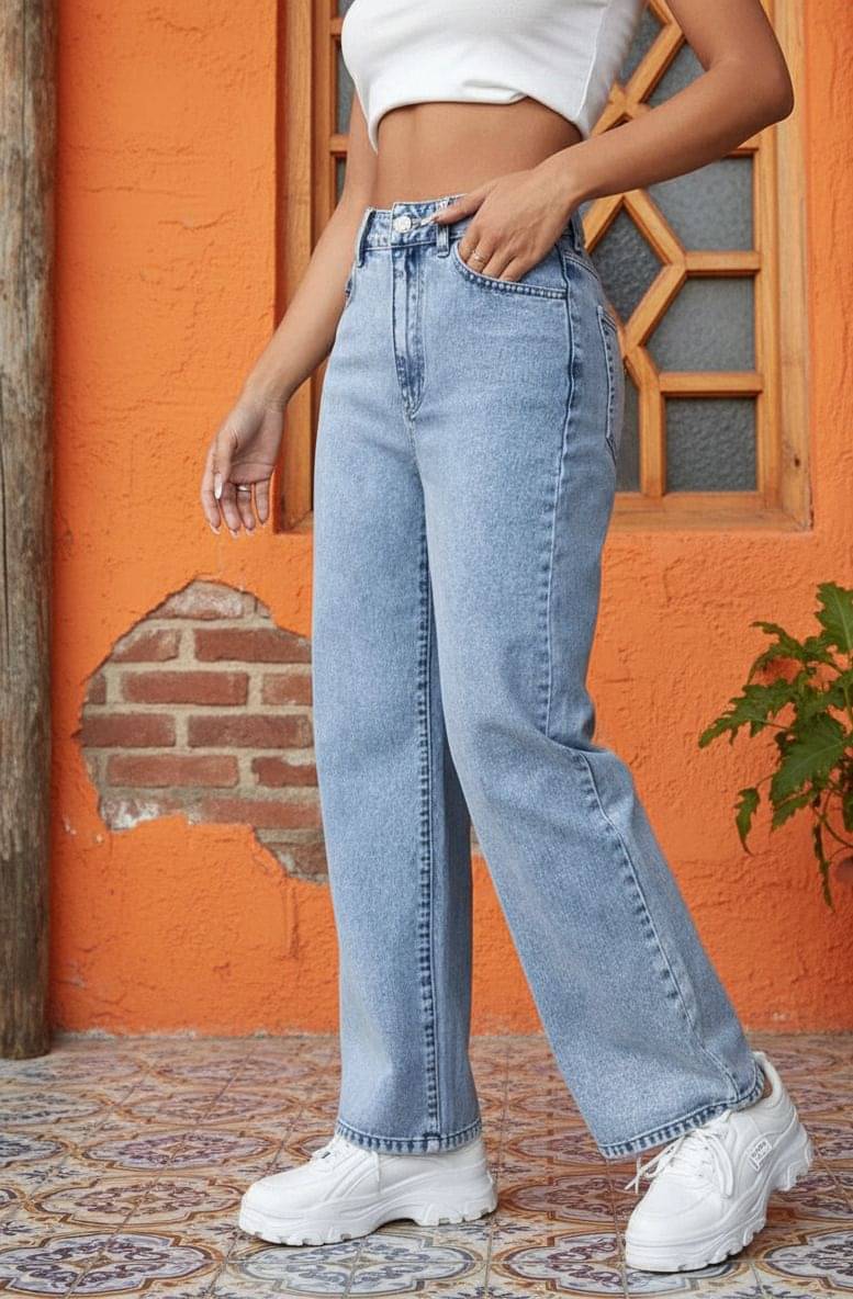     			A1TUFF Women's Regular Fit High-Rise Jeans ( Light Blue )