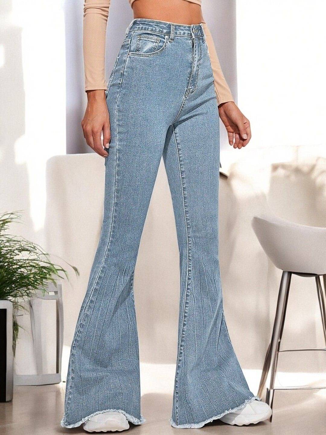     			A1TUFF Women's Regular Fit High-Rise Jeans ( Light Blue )