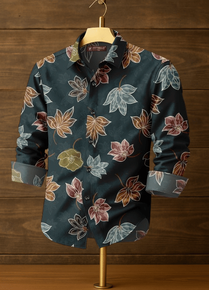 FITTELLO FAB Cotton Blend Regular Fit Self Design Full Sleeves Men's Casual Shirt - Teal ( Pack of 1 ) FITTELLO FAB Cotton Blend Regular Fit Self Design Full Sleeves Men's Casual Shirt - Teal ( Pack of 1 )