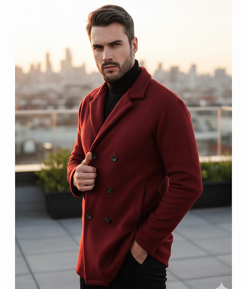 Rigo Fleece Men's Blazer - Maroon ( Pack of 1 ) - Jackets & Coats | Buy online on ZillyBuy