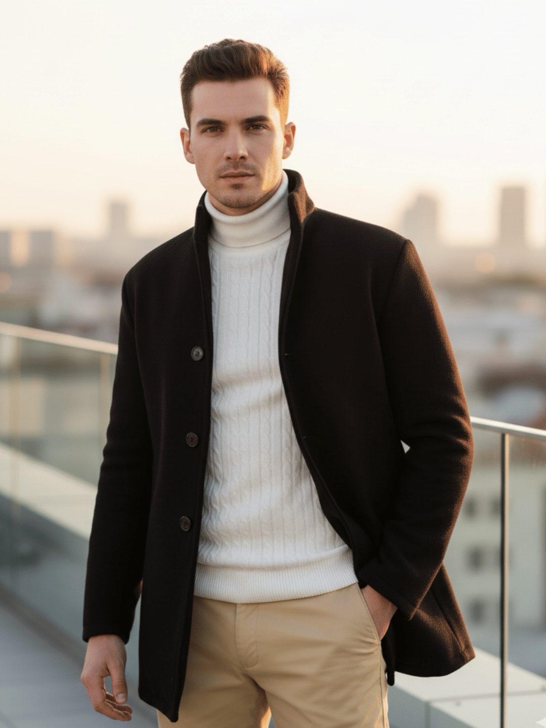     			Rigo Fleece Men's Blazer - Black ( Pack of 1 )