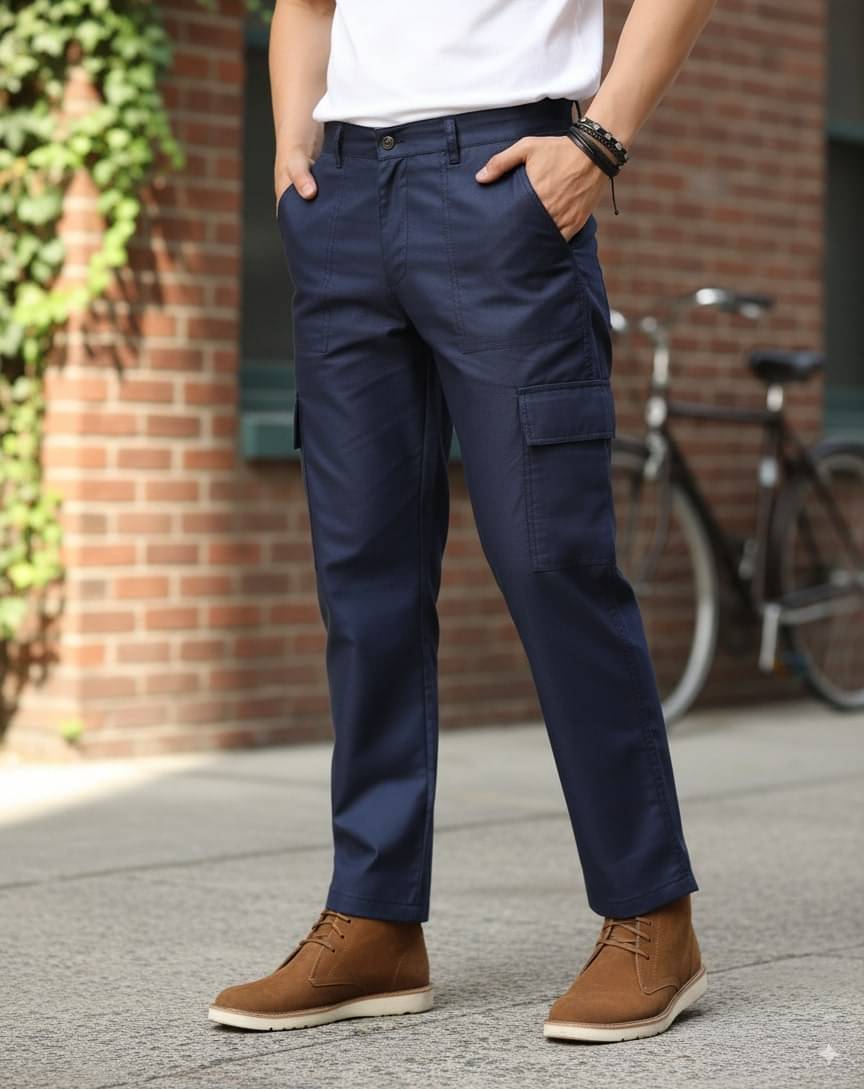     			Rigo Straight Men's Cargos - Navy Blue ( Pack of 1 )