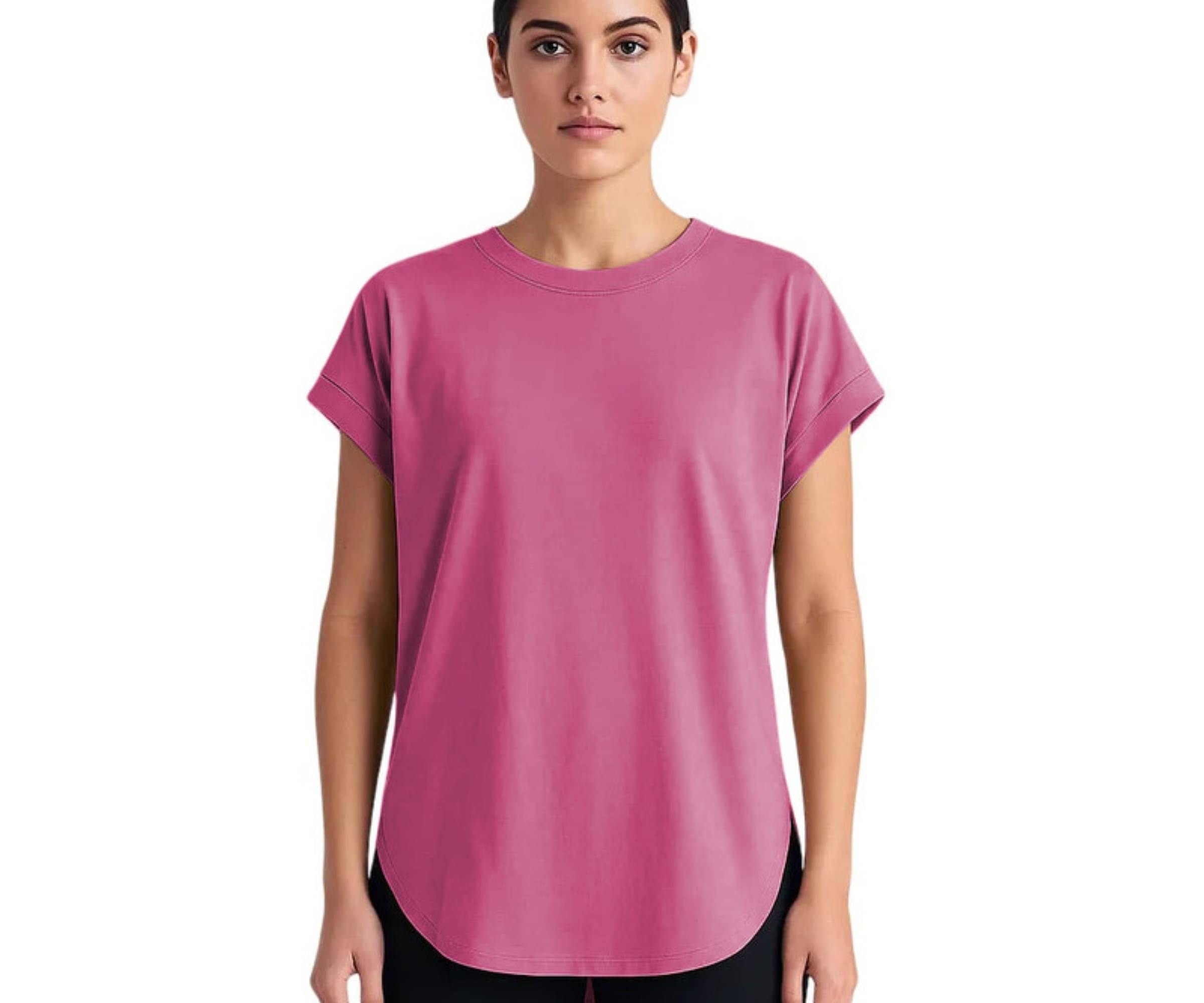 THE BLAZZE Women's Cotton Regular Top ( Pink ) THE BLAZZE Women's Cotton Regular Top ( Pink )
