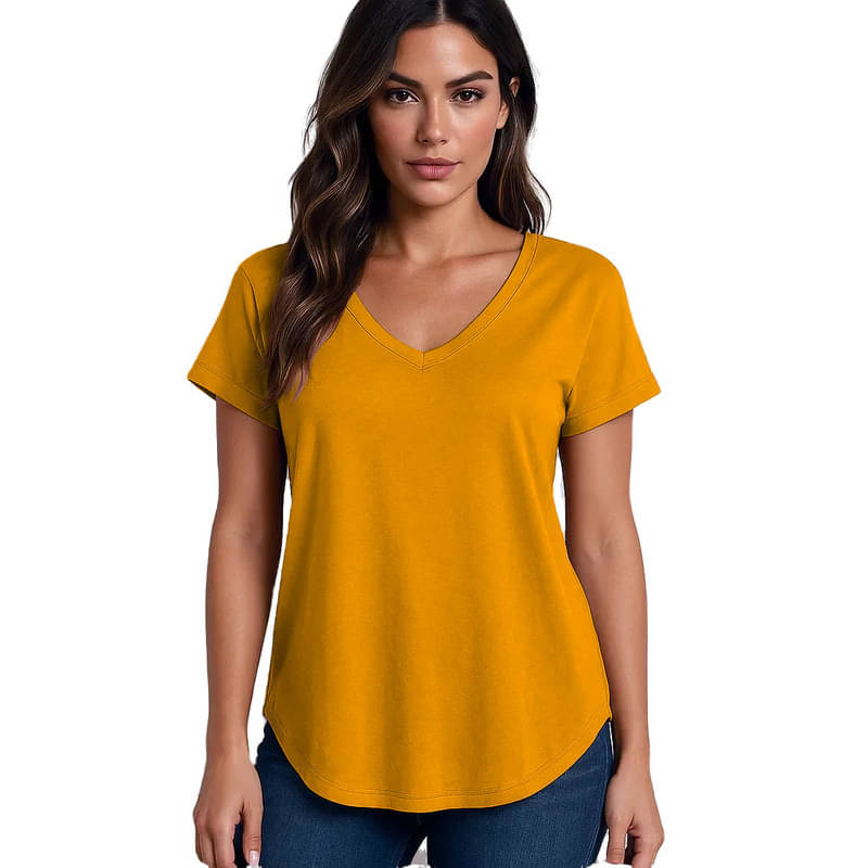     			THE BLAZZE Women's Cotton Regular Top ( Yellow )