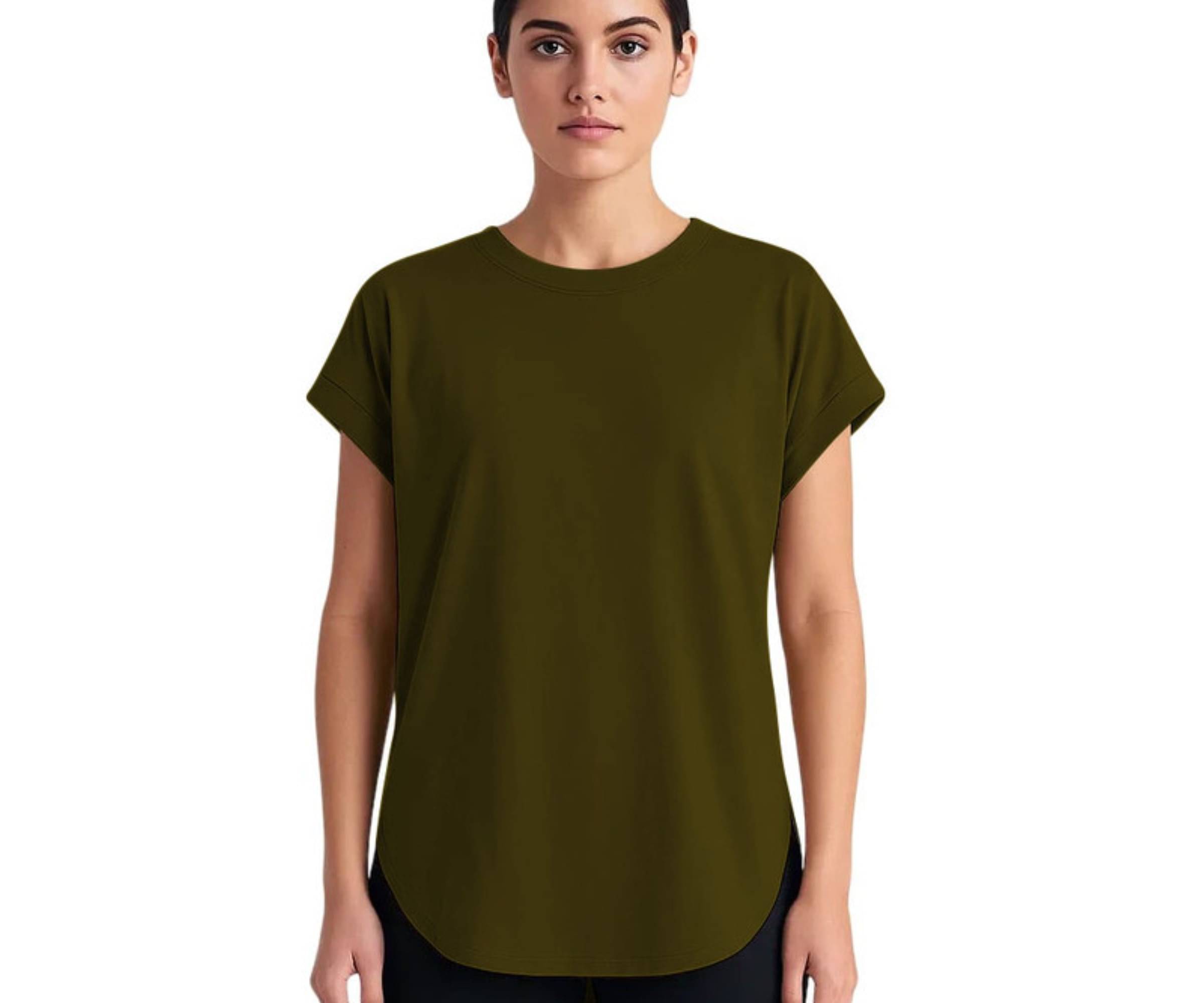 THE BLAZZE Women's Cotton Regular Top ( Green ) THE BLAZZE Women's Cotton Regular Top ( Green )