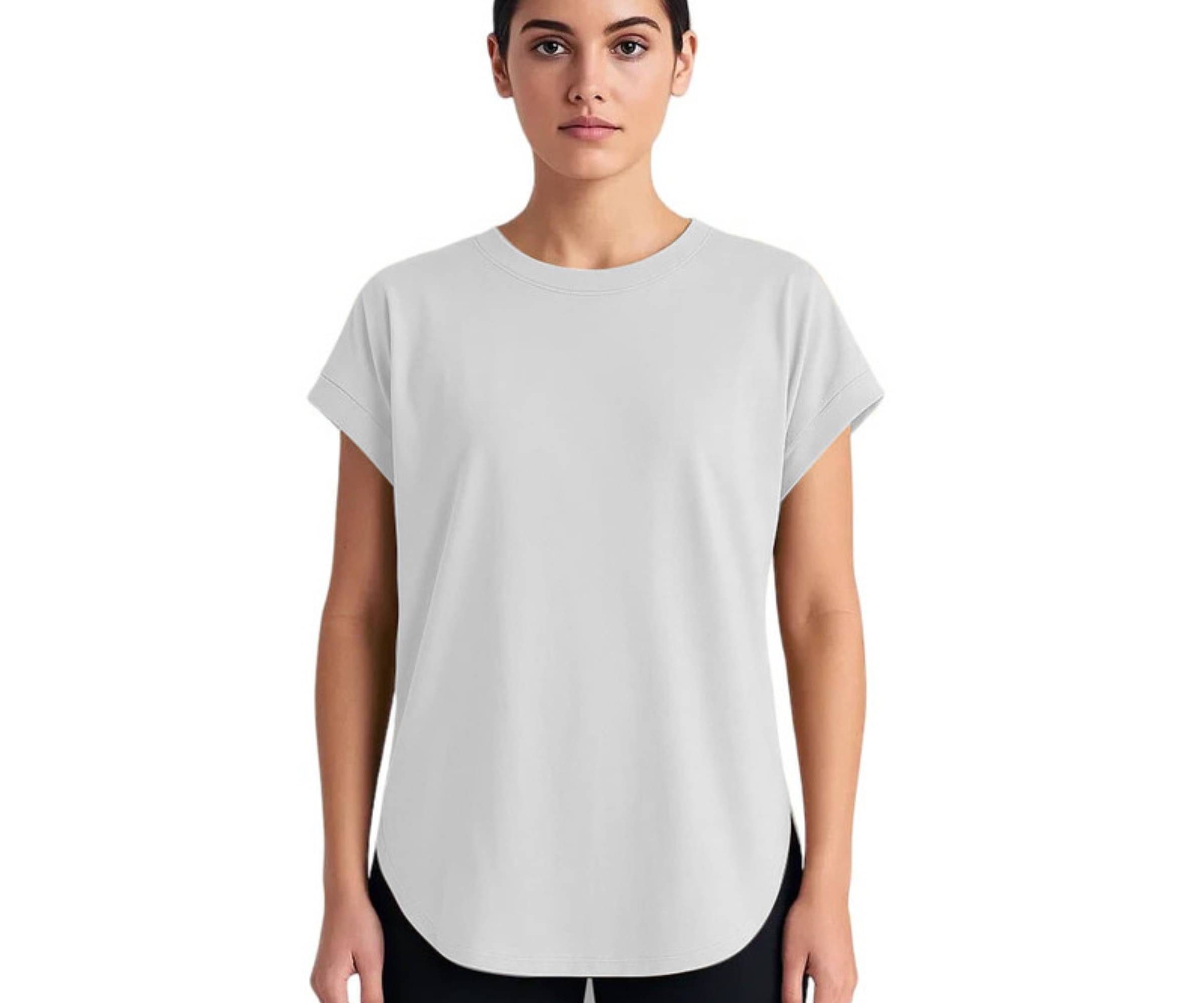 THE BLAZZE Women's Cotton Regular Top ( White ) THE BLAZZE Women's Cotton Regular Top ( White )
