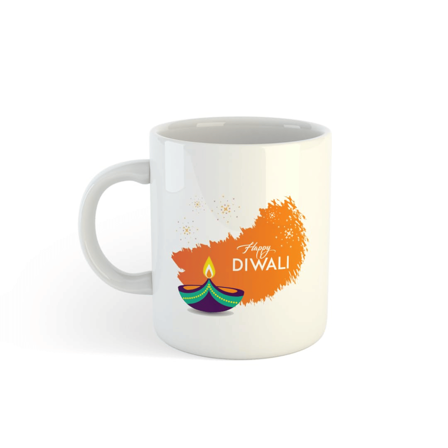     			VK Fashion Happy Diwali Printed Ceramic Coffee Mug 350 mL ( Pack of 1 )