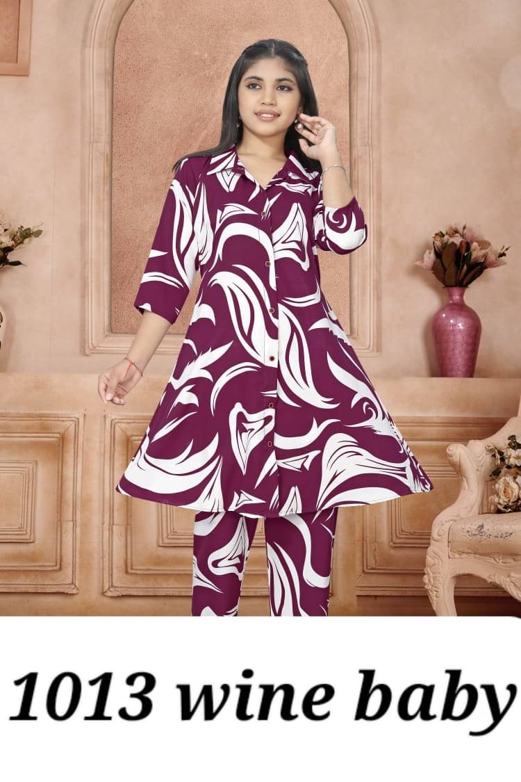     			Baroda creation Crepe Printed Shirt With Trouser Co-Ord Set For Girls ( Multicolor )