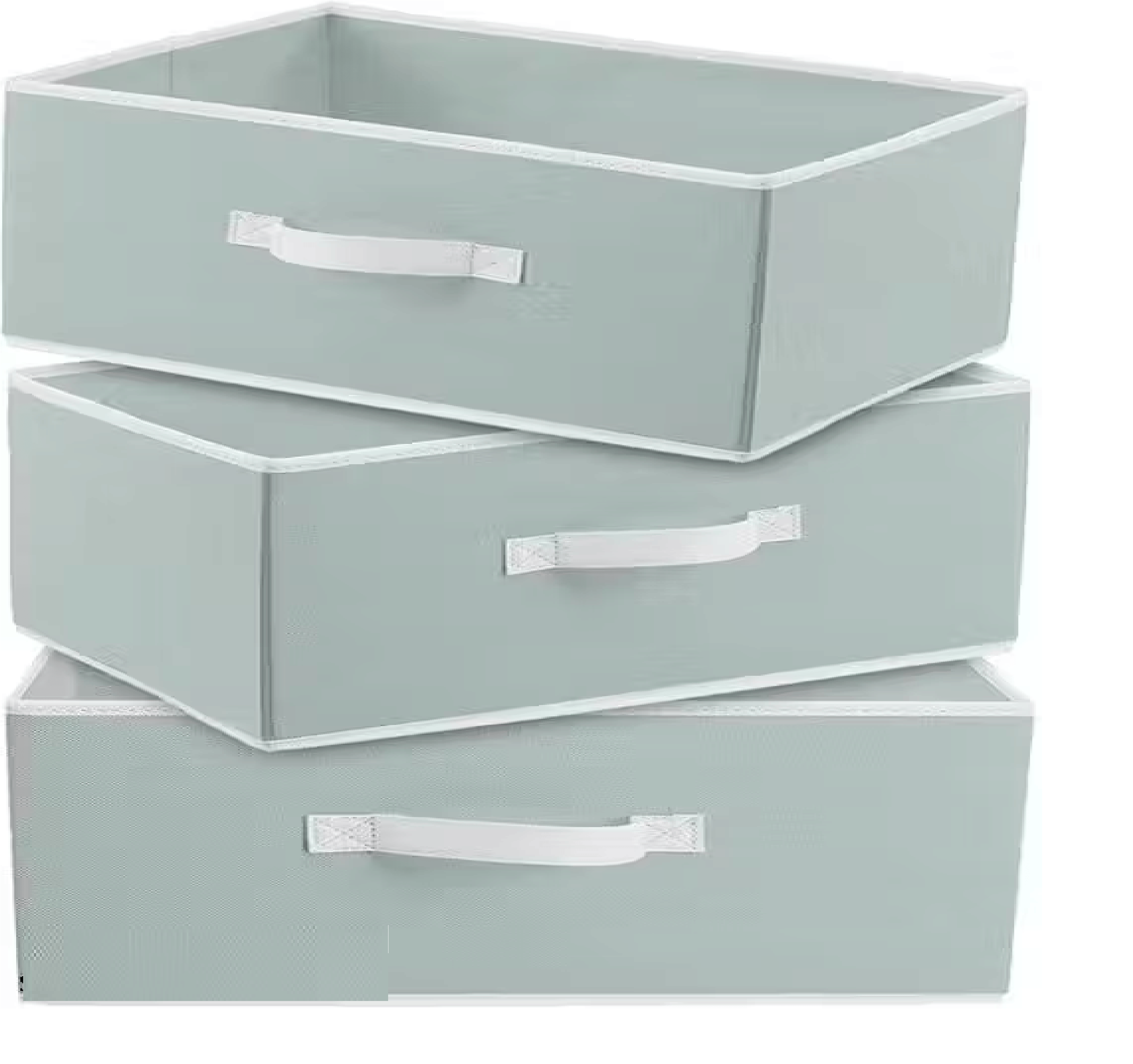 Craft Bazar Multipurpose Rectangular Organizer with Side Handle for Toys/Cloths Pack of 3 Storage Box (Grey) Craft Bazar Multipurpose Rectangular Organizer with Side Handle for Toys/Cloths Pack of 3 Storage Box (Grey)