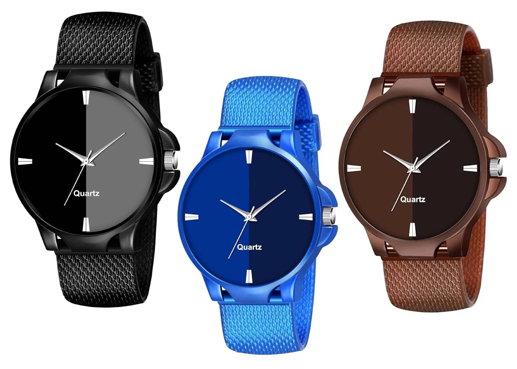     			Metspot Beige PU Analog Men's Watch