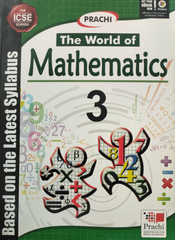     			THE WORLD OF MATHEMATICS CLASS 3 FOR ICSE SCHOOLS